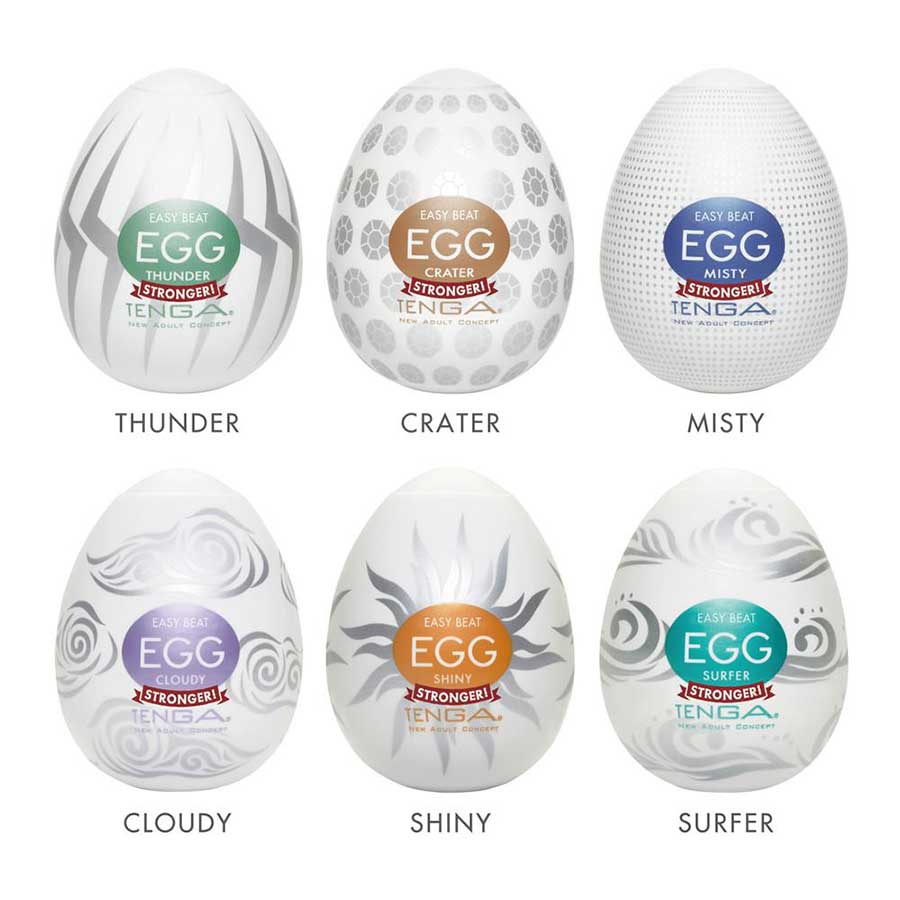 Tenga Hard Boiled Easy Beat Egg 6 Pack Masturbator Set | Disposable Stroker Sleeves、mySite、bottomscart