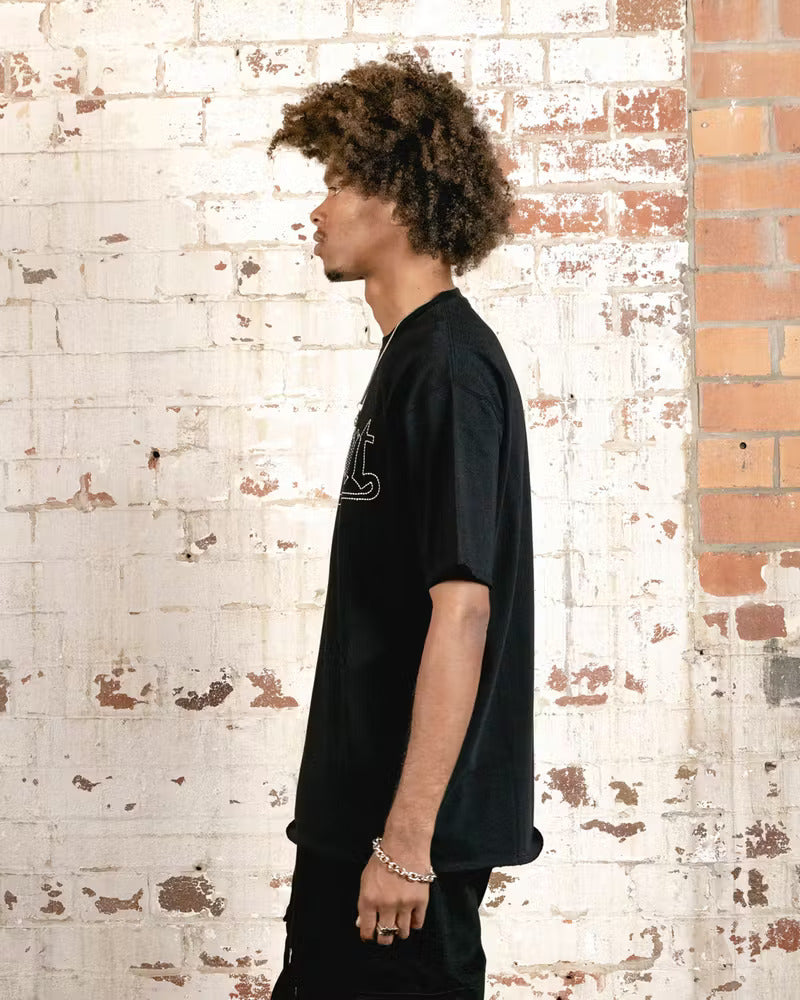 Saint Morta Allstar Embroidered Drop T-Shirt Black/White、mySite、zt4zffjzw