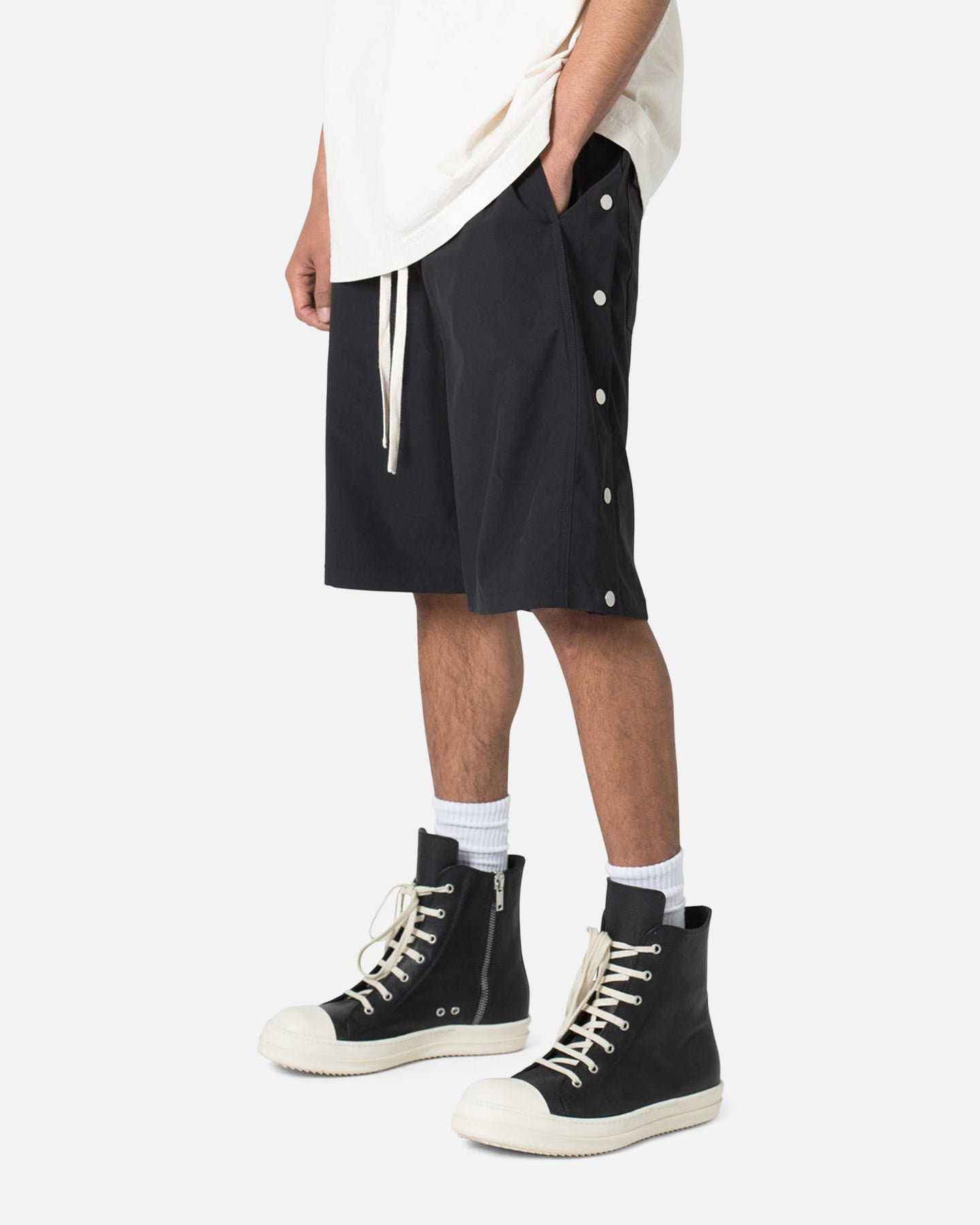 MNML Side Snap Nylon Shorts Black、mySite、zt4zffjzw