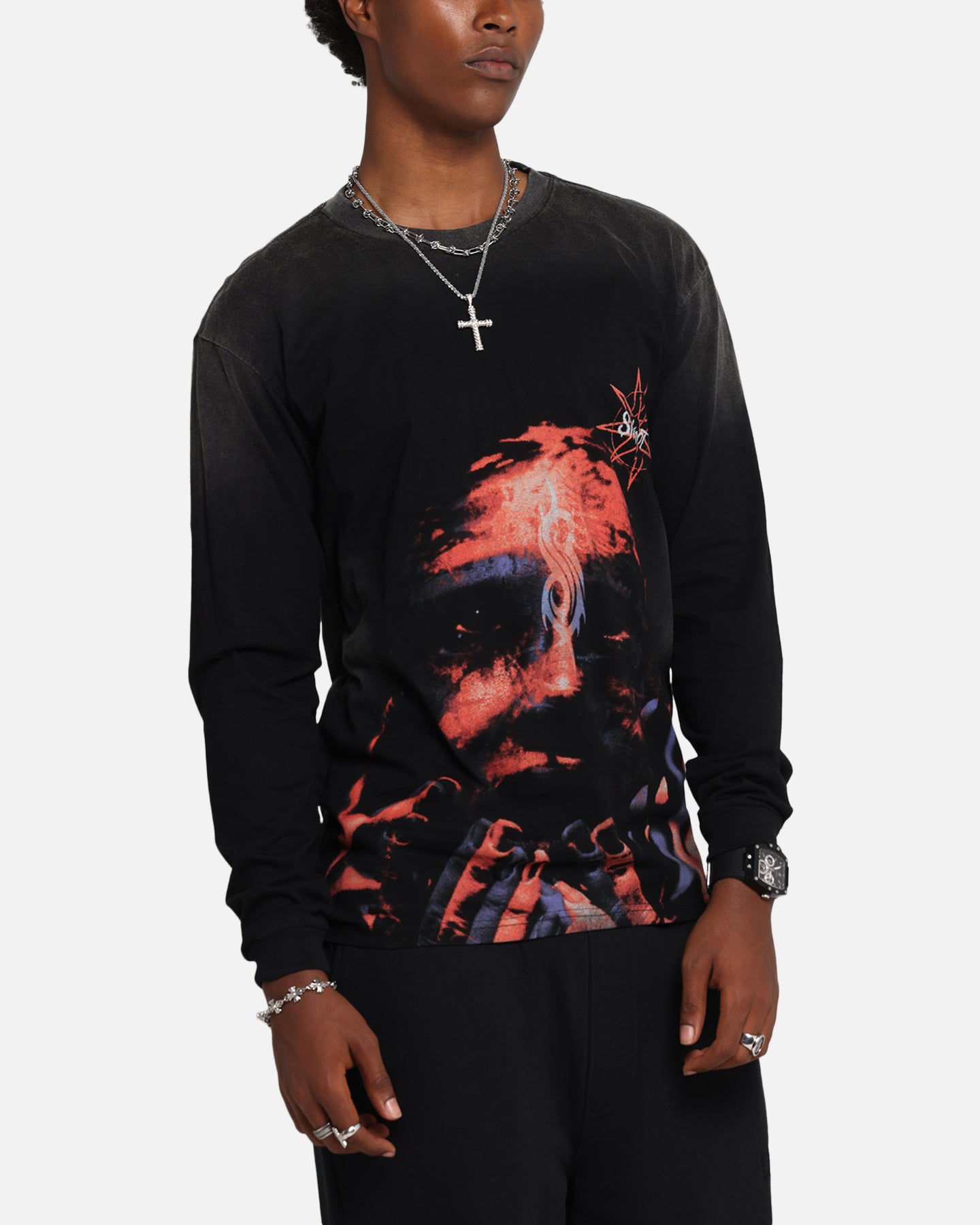 Slipknot Slipknot Long Sleeve T-Shirt Washed Black、mySite、zt4zffjzw