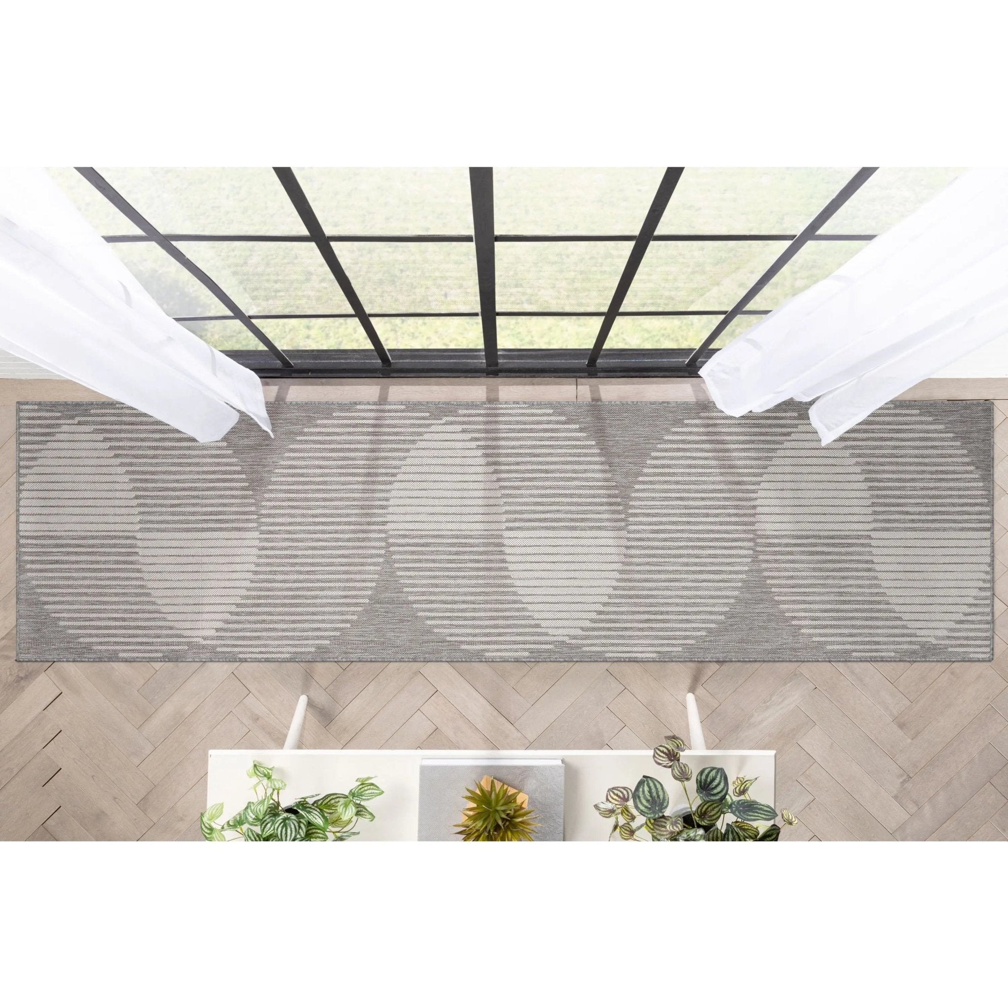 Alder Modern Stripes Indoor/Outdoor Ivory Grey Flat-Weave Rug、mySite、gigharbornorthrealestate