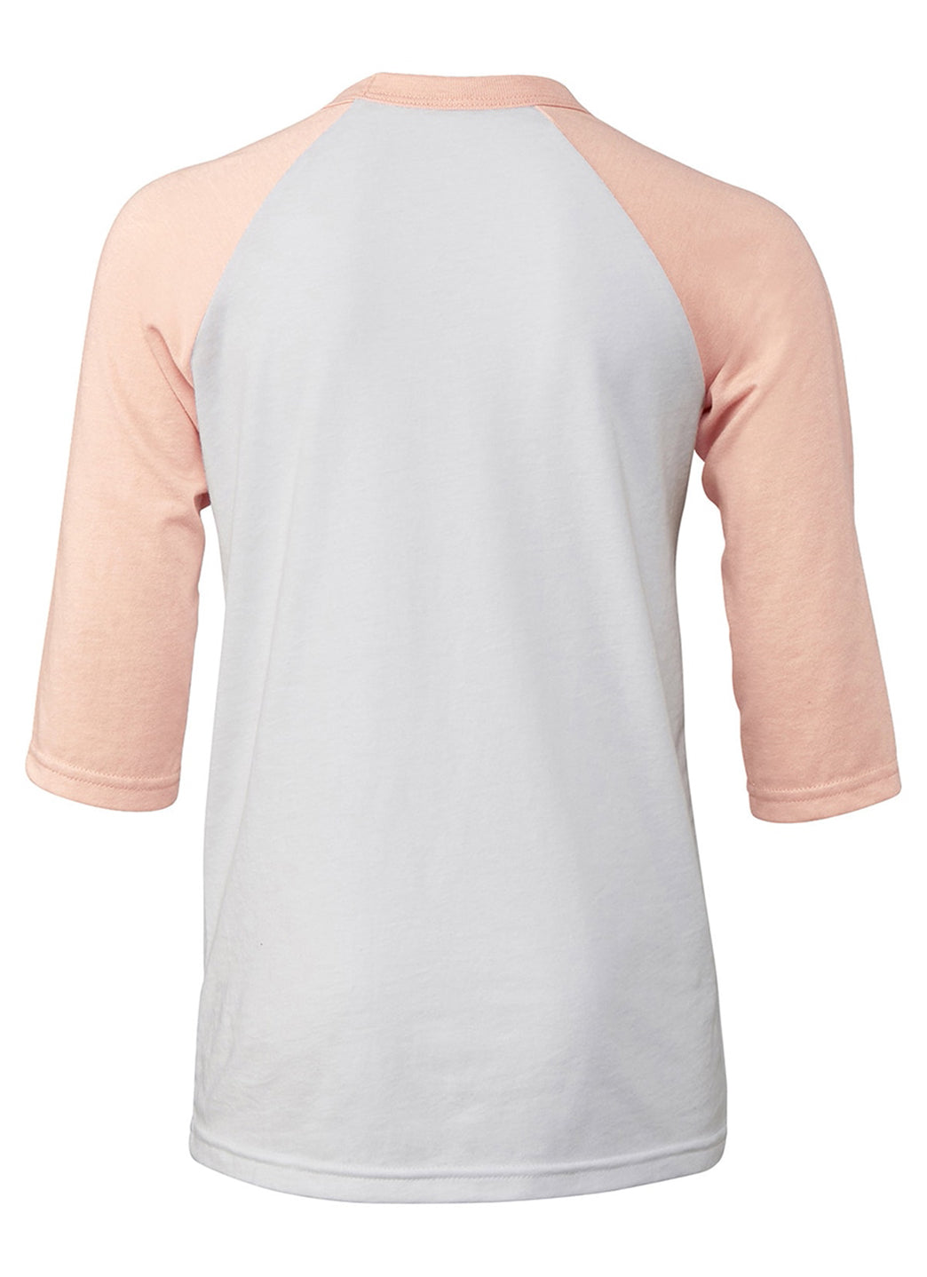 Bella + Canvas Youth 3/4-Sleeve Baseball T-Shirt、mySite、noshort