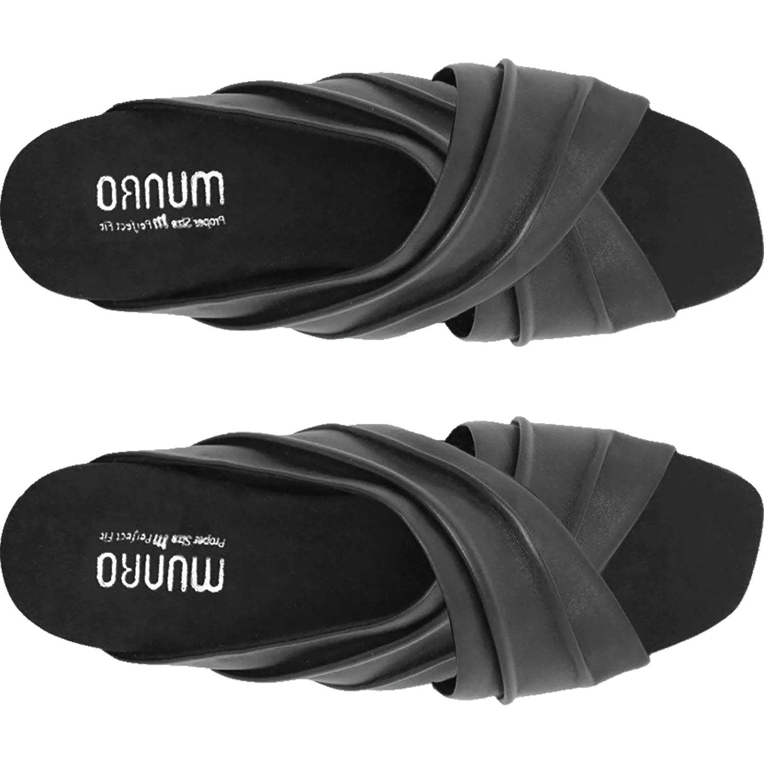  Munro Women's Lee Open Toe Sandal - Black Lamb Leather、mySite、preschool7hills
