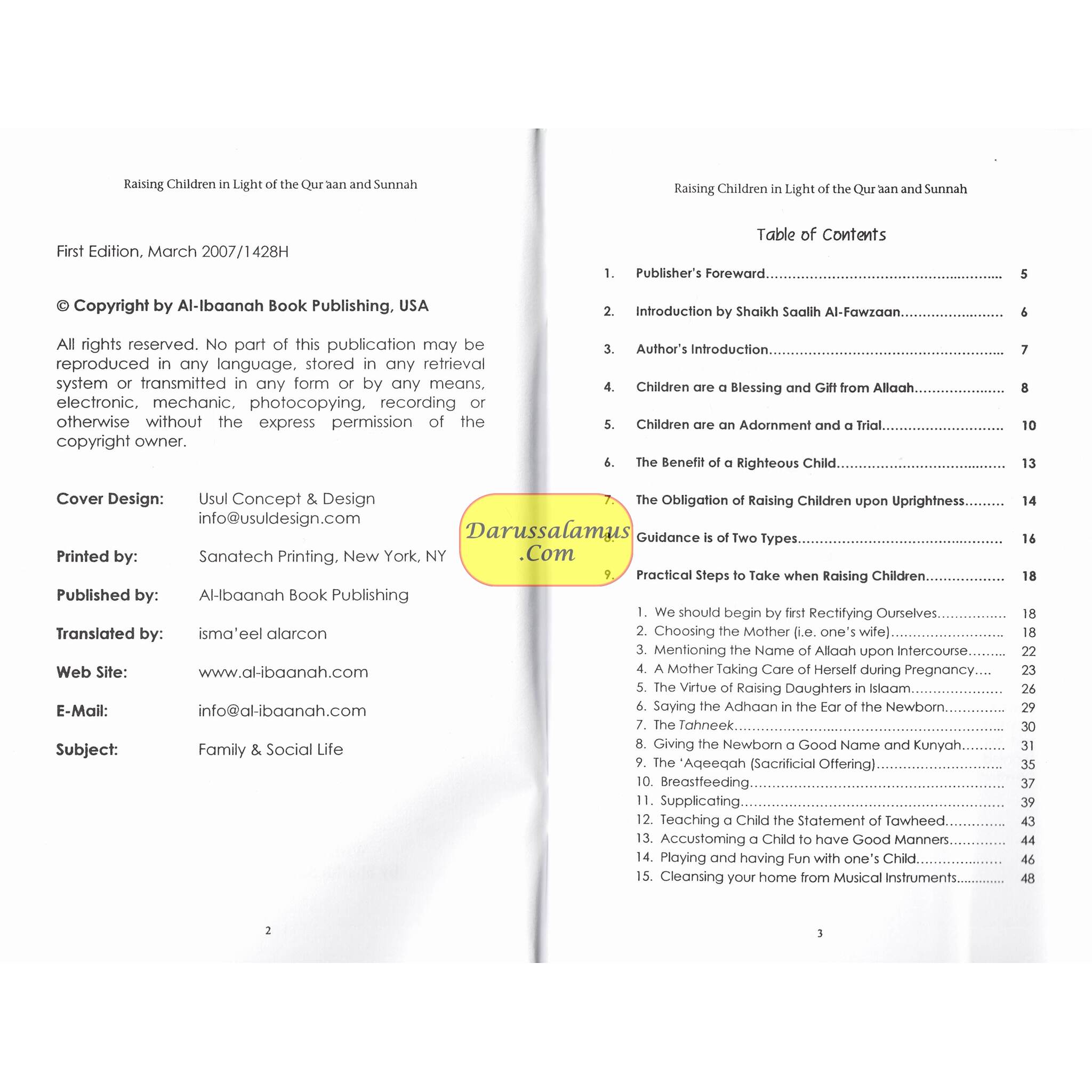 Raising Children in Light of the Quran and Sunnah By Abdus Salaam bin Abdillaah As Sulaymaan、mySite、topwebapps