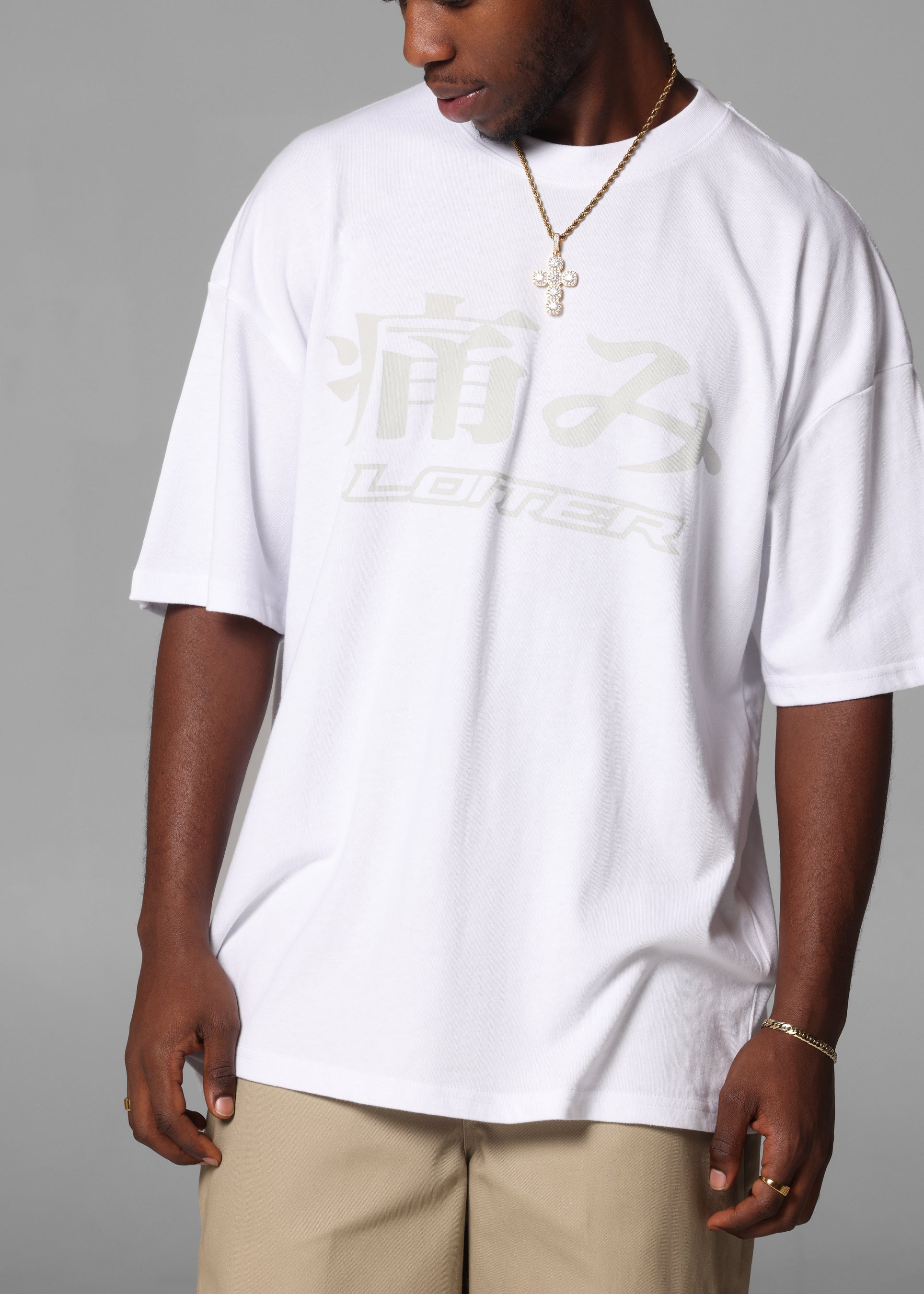 Loiter Pain T-Shirt White、mySite、zt4zffjzw