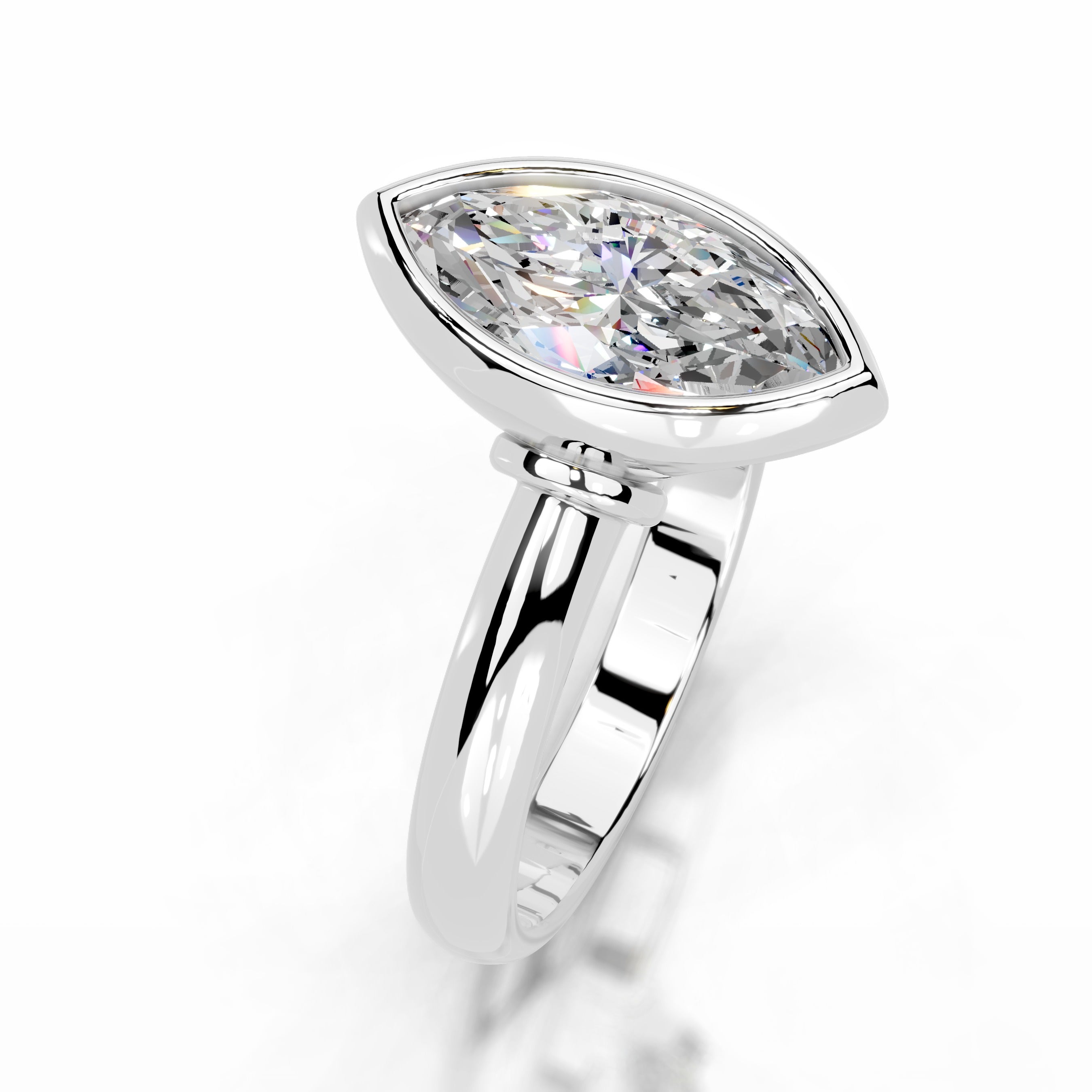 Kaylee Moissanite Ring - 14K White Gold、mySite、hinf8tx79