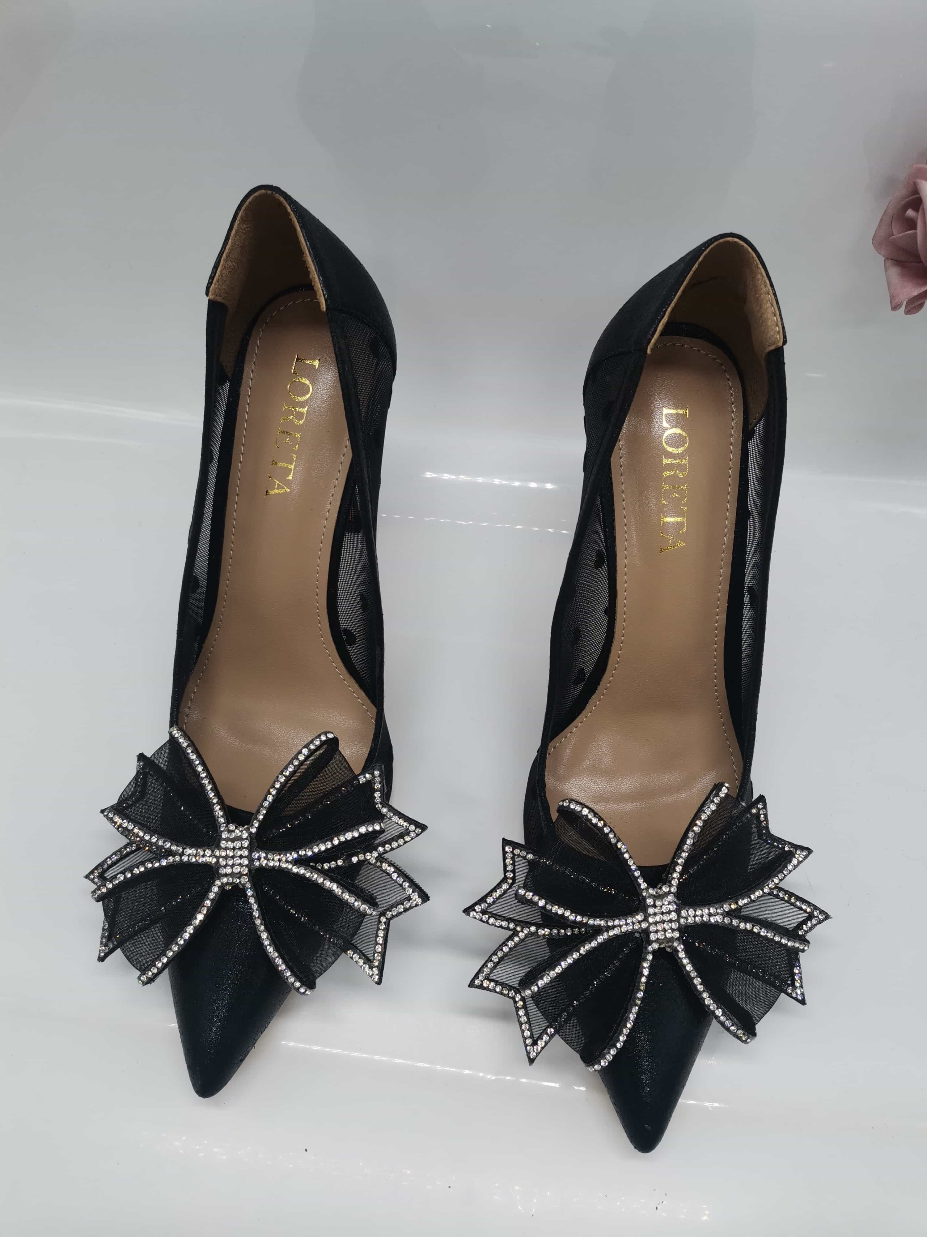  Belvia Crystal Bow Heels (Black)、mySite、merchandisen