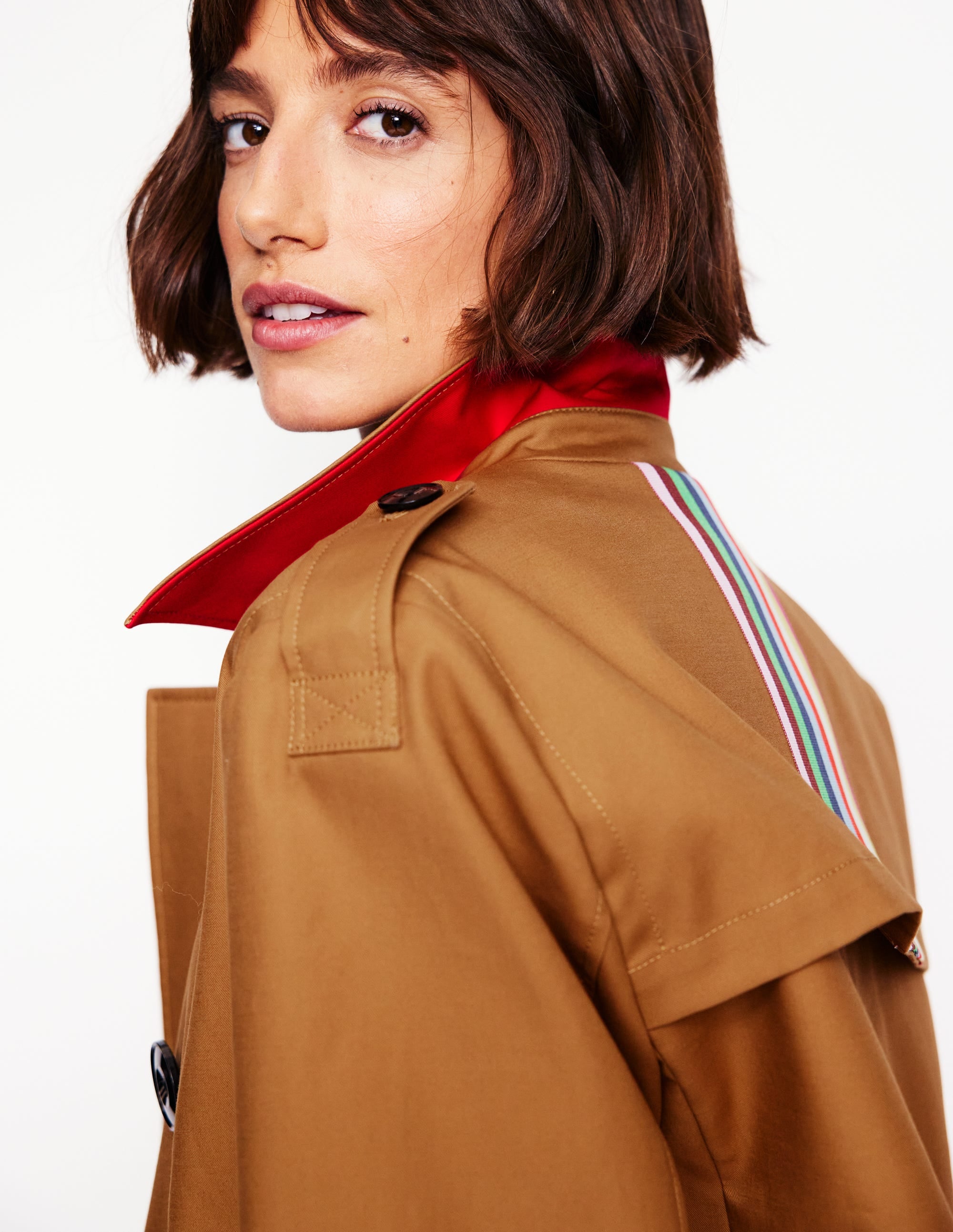  Mayfair Cropped Trench-Hazelnut Brown、mySite、ashleygrahame