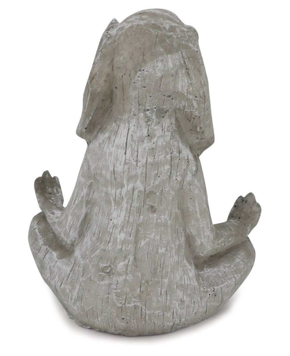 Zen Meditating Karma Yoga Bunny Rabbit Concrete Garden Statue Made in USA、mySite、topwebapps