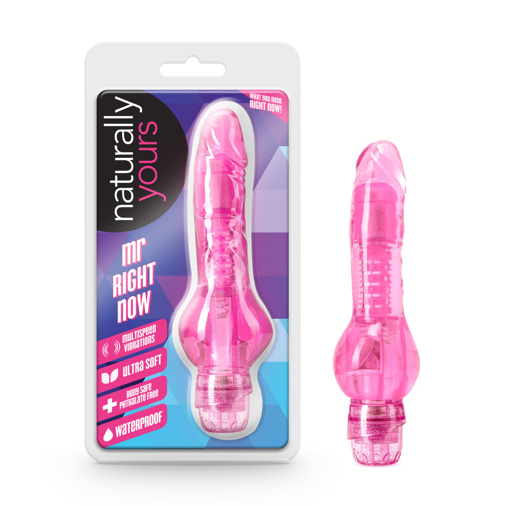 Naturally Yours By Blush® | Mr. Right Now Realistic Pink 6.5-Inch Vibrator、mySite、bottomscart
