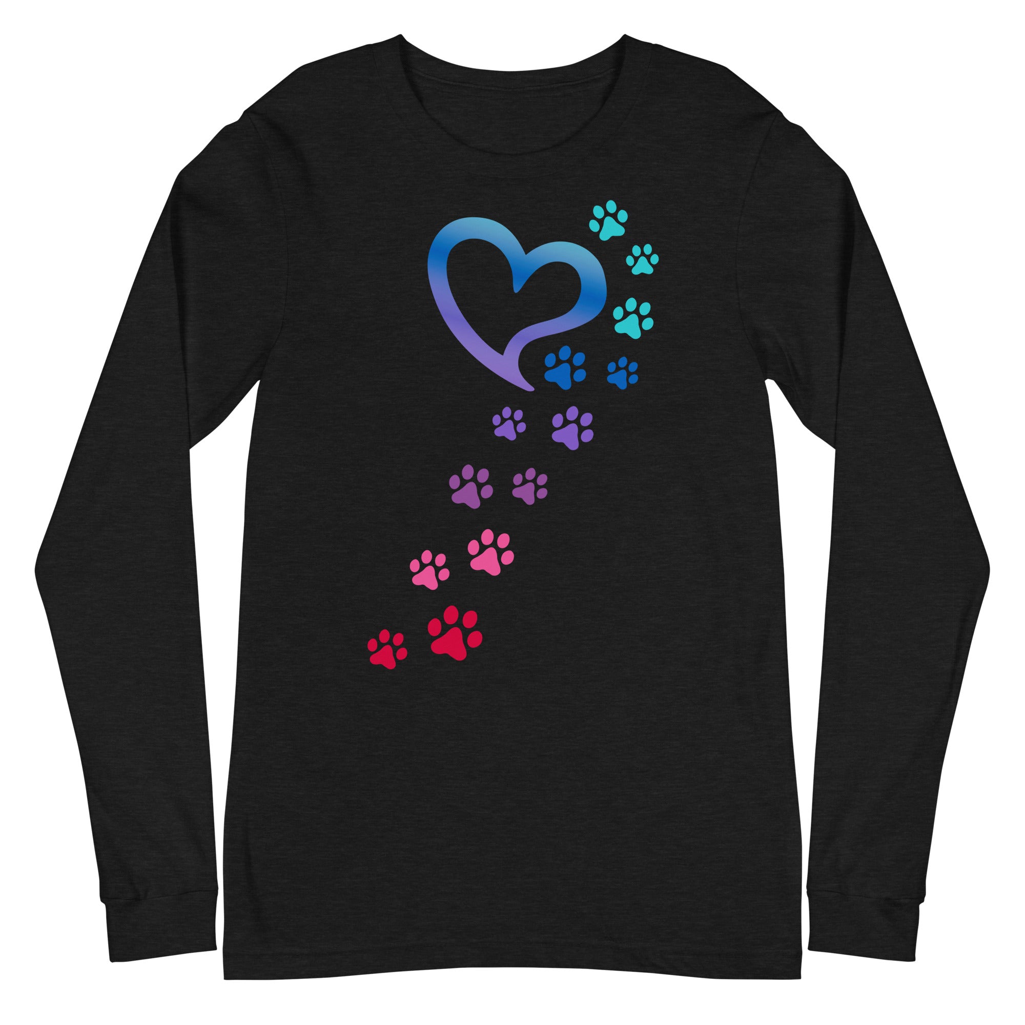 Rainbow Paws To My Heart Long Sleeve Tee、mySite、camillekostekn