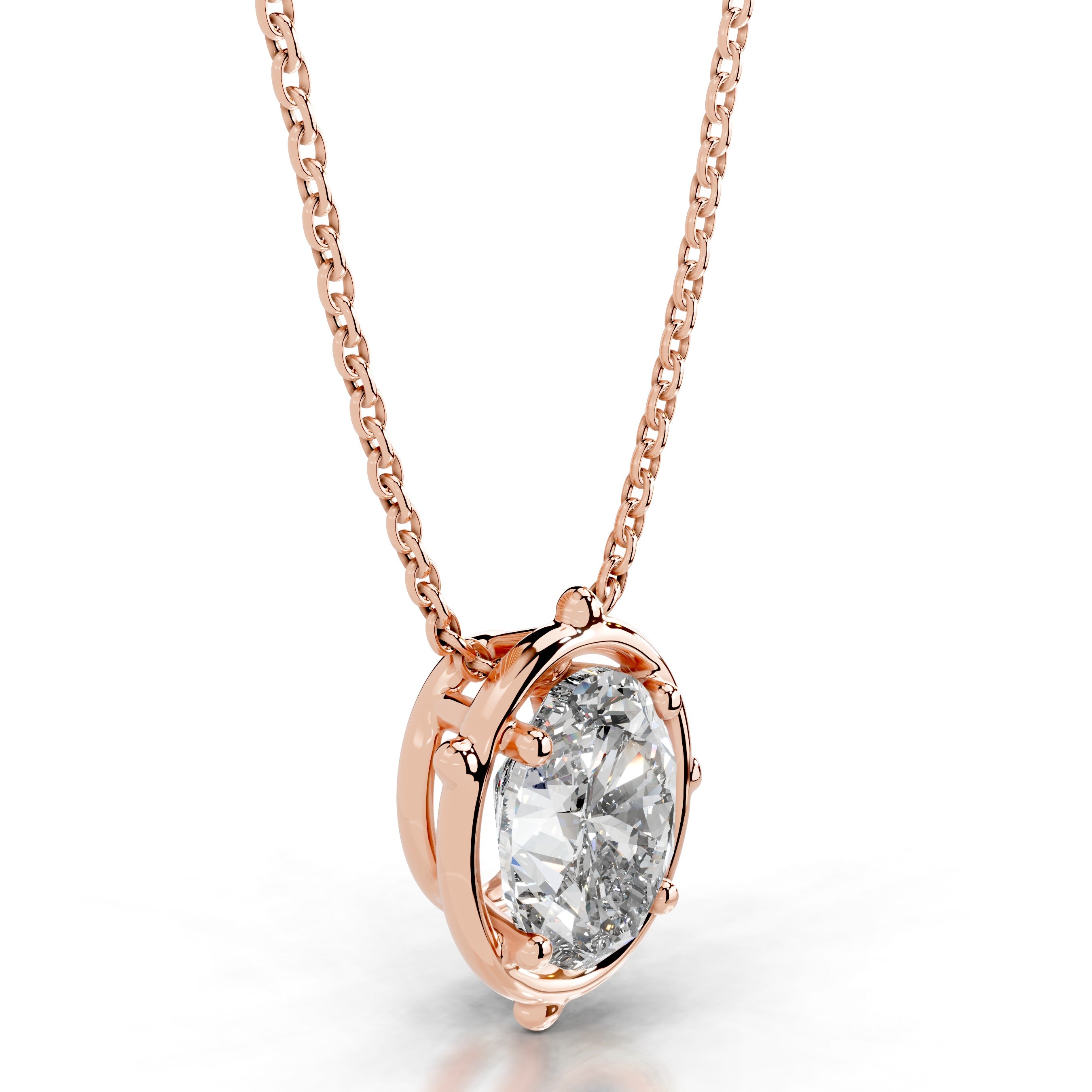 Rooted in Love Lab Grown Diamond Necklace - 14K Rose Gold、mySite、hinf8tx79