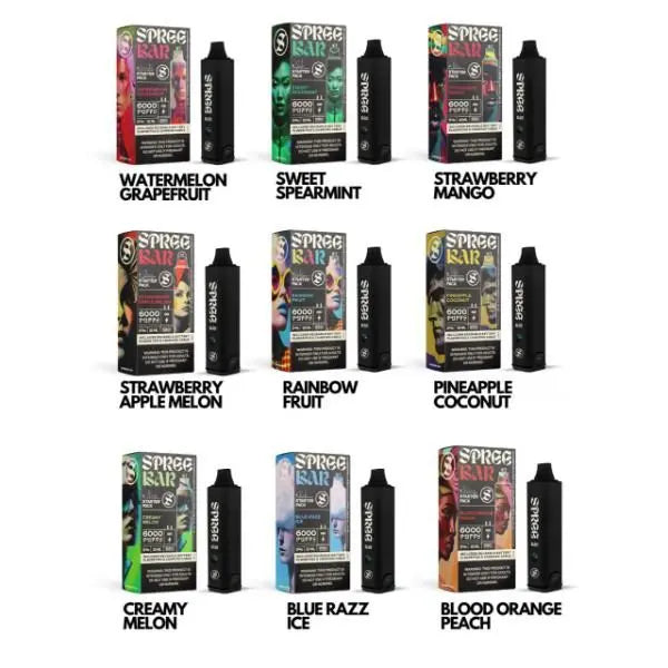 Spree Bar 6000 Puff Disposable Starter Kit Vape 12mL、mySite、zt4zffjzw