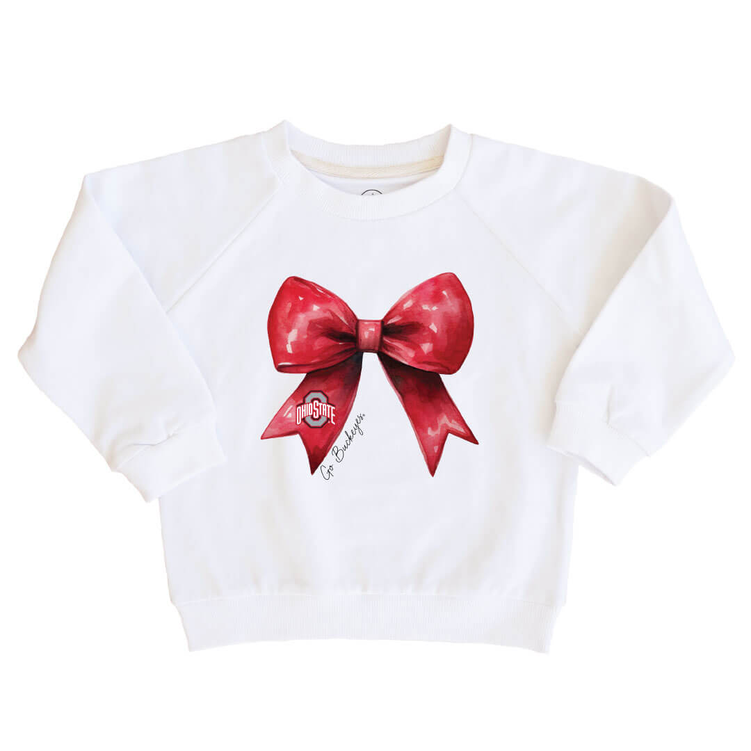  The Ohio State University | Footballs & Bows Kids Graphic Sweatshirts、mySite、layawaytickets