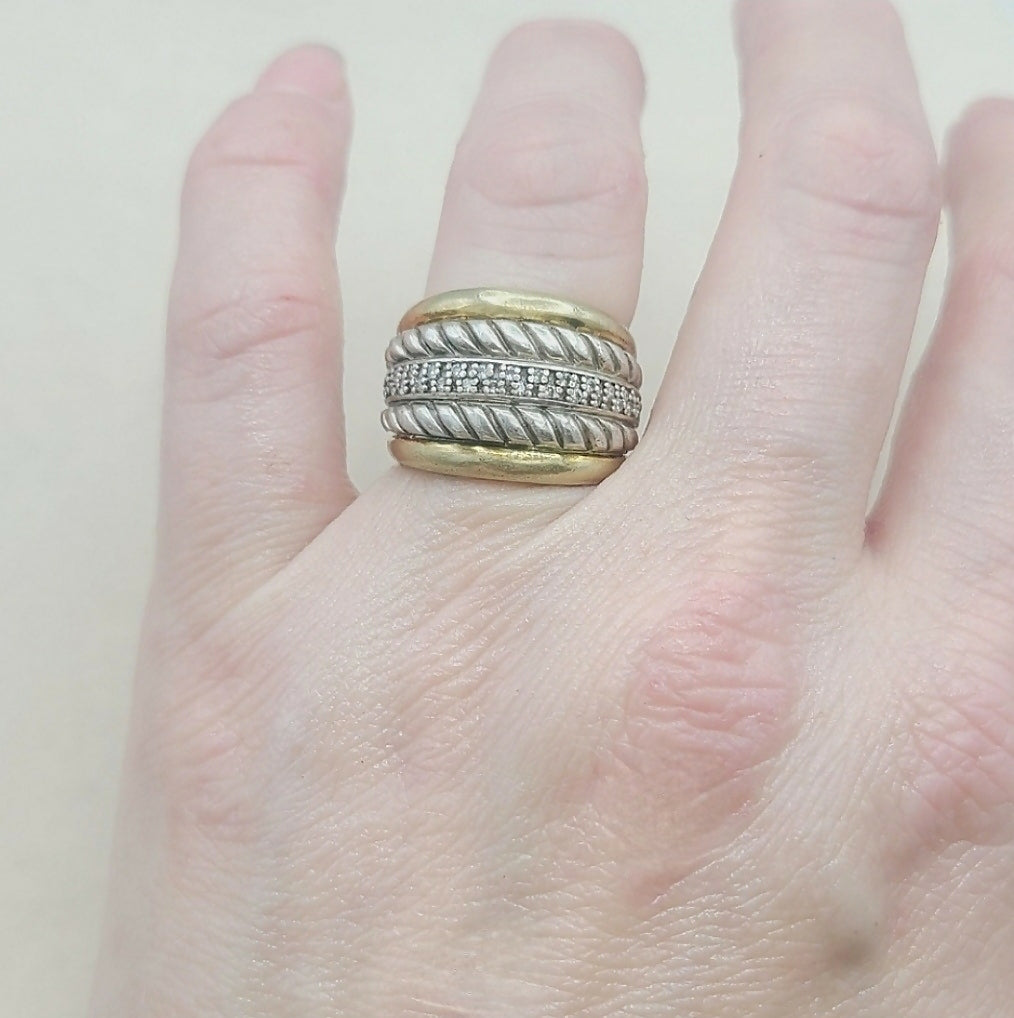 David Yurman Five Row Thoroughbred Diamond Ring、mySite、hinf8tx79
