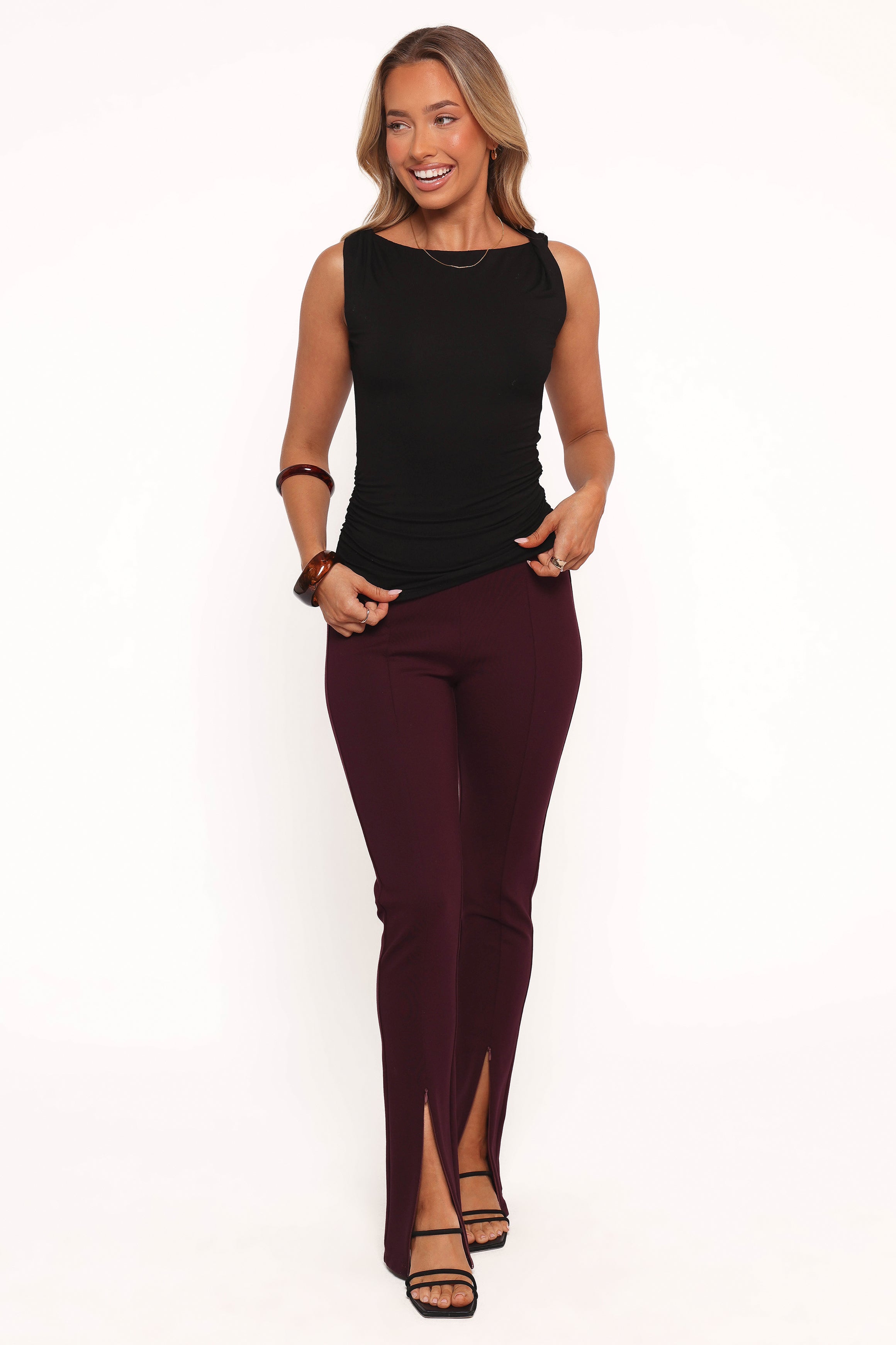  Lainey Twist Knit Top - Black、mySite、sugarbowlscore