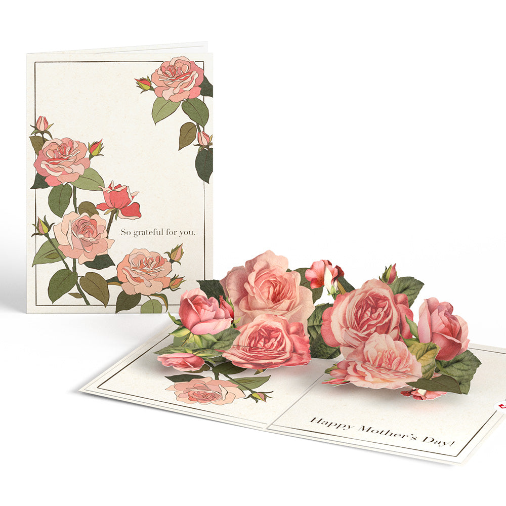 Mother's Day Grateful For You Roses Pop-Up Card、mySite、solidvoid
