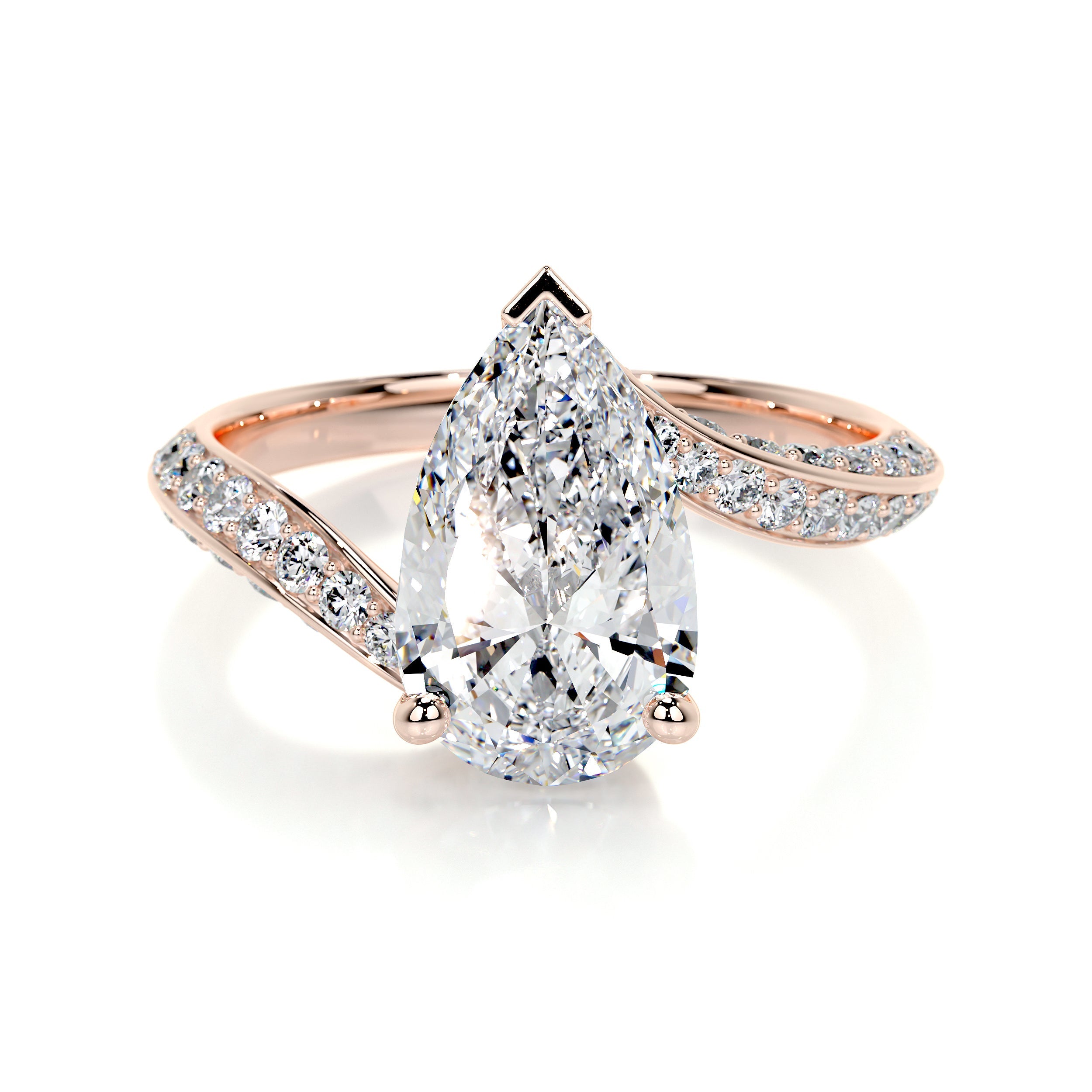 Sabrina Lab Grown Diamond Ring -14K Rose Gold、mySite、hinf8tx79