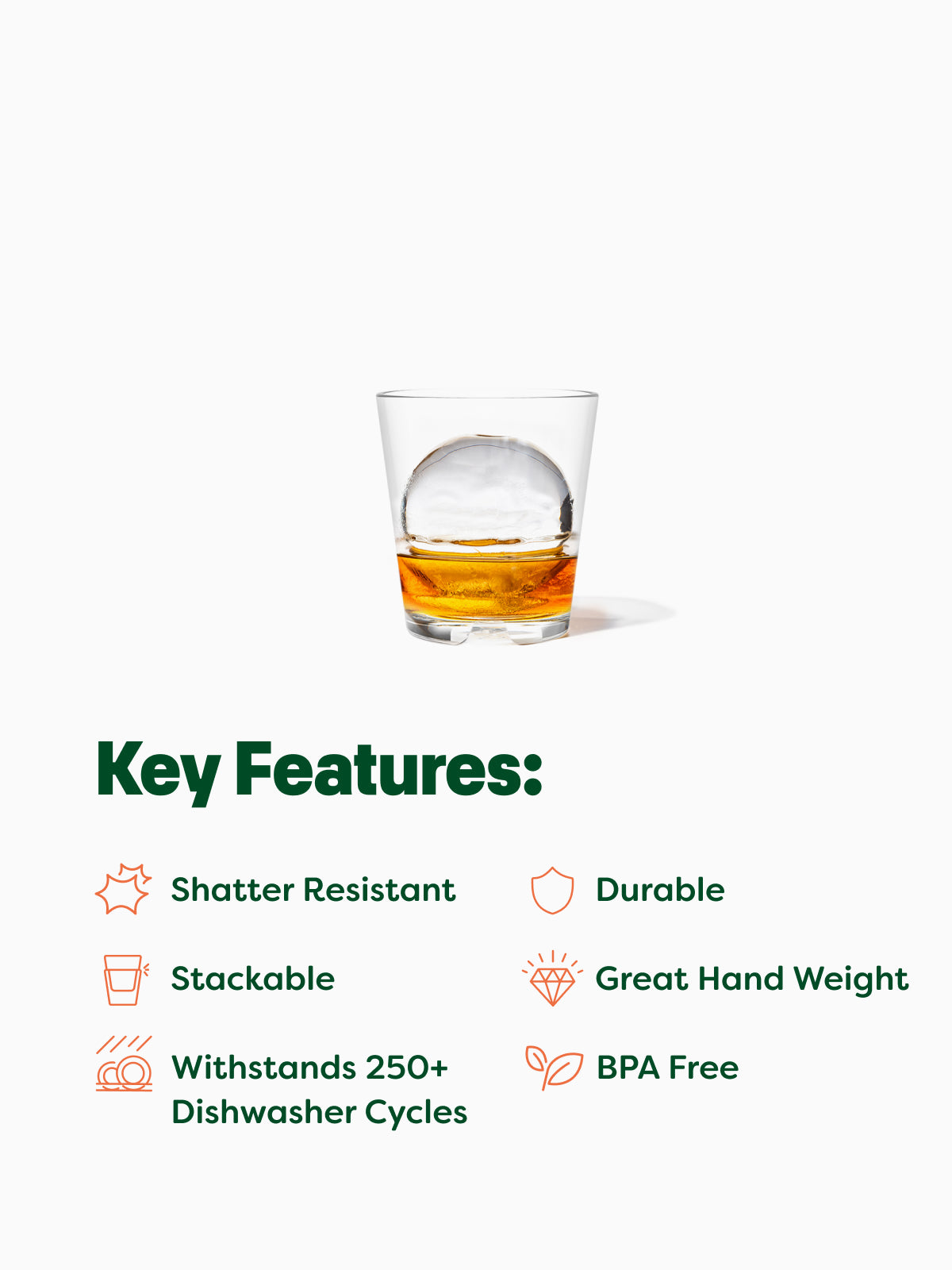 RESERVE 8oz Stackable Rocks MS Copolyester Glass - Bulk、mySite、camillekostekn