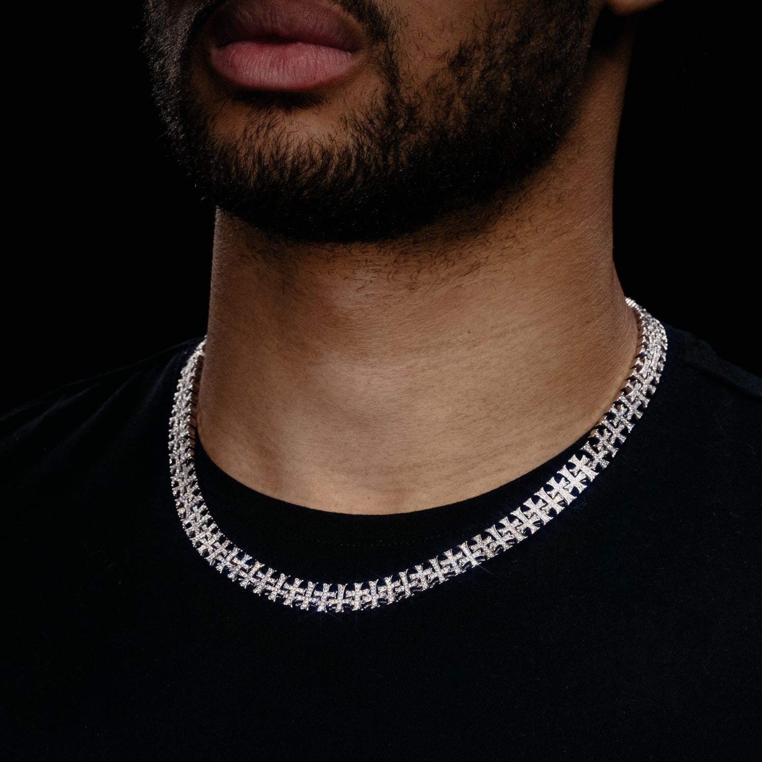 8MM VVS Cross Link Chain 14K Gold、mySite、hinf8tx79