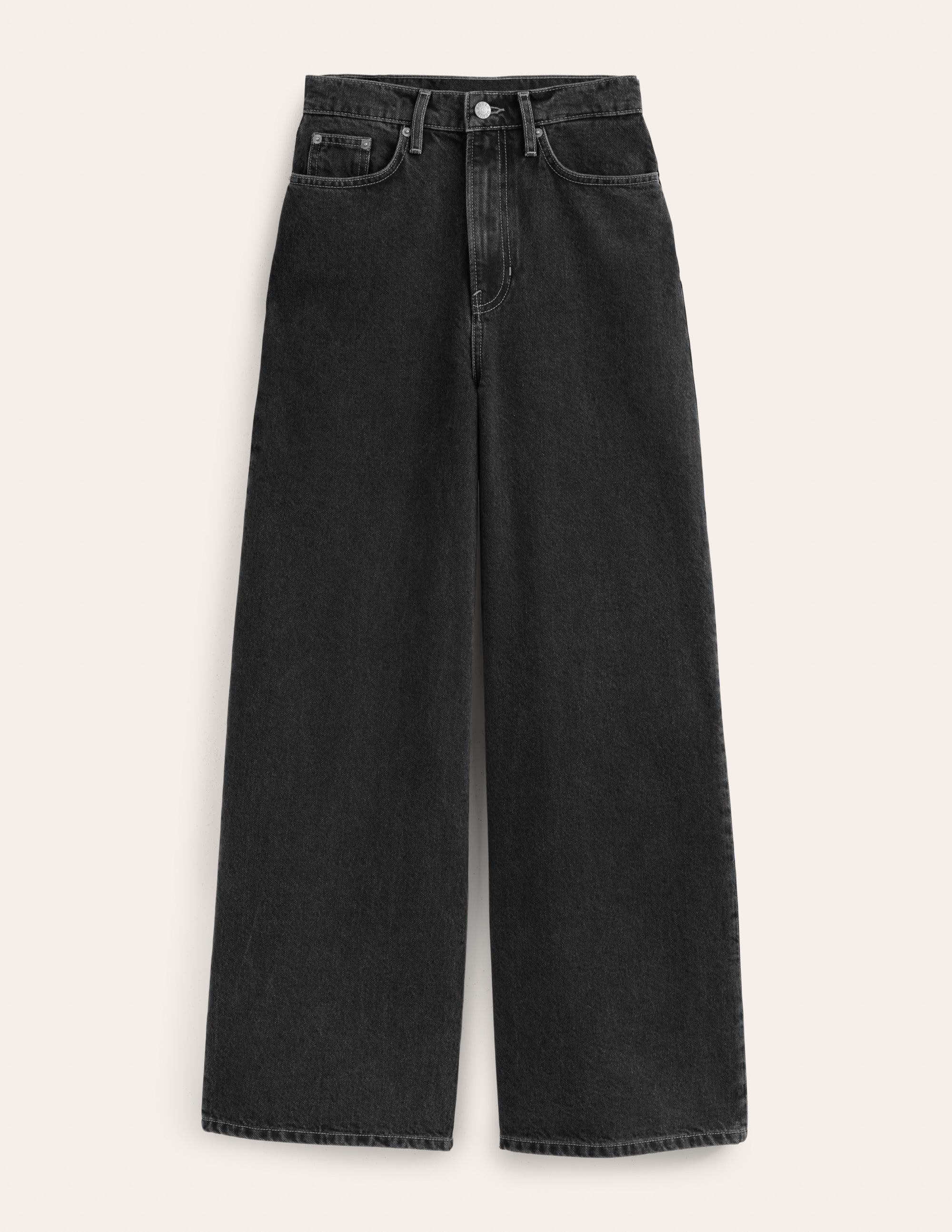  Mid Rise Slouch Wide Leg Jeans-Washed Black、mySite、ashleygrahame