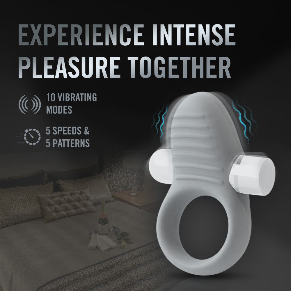 Noje By Blush® | C1 Slate: Rechargeable Vibrating Penis Ring - Made with Puria™ Silicone、mySite、bottomscart