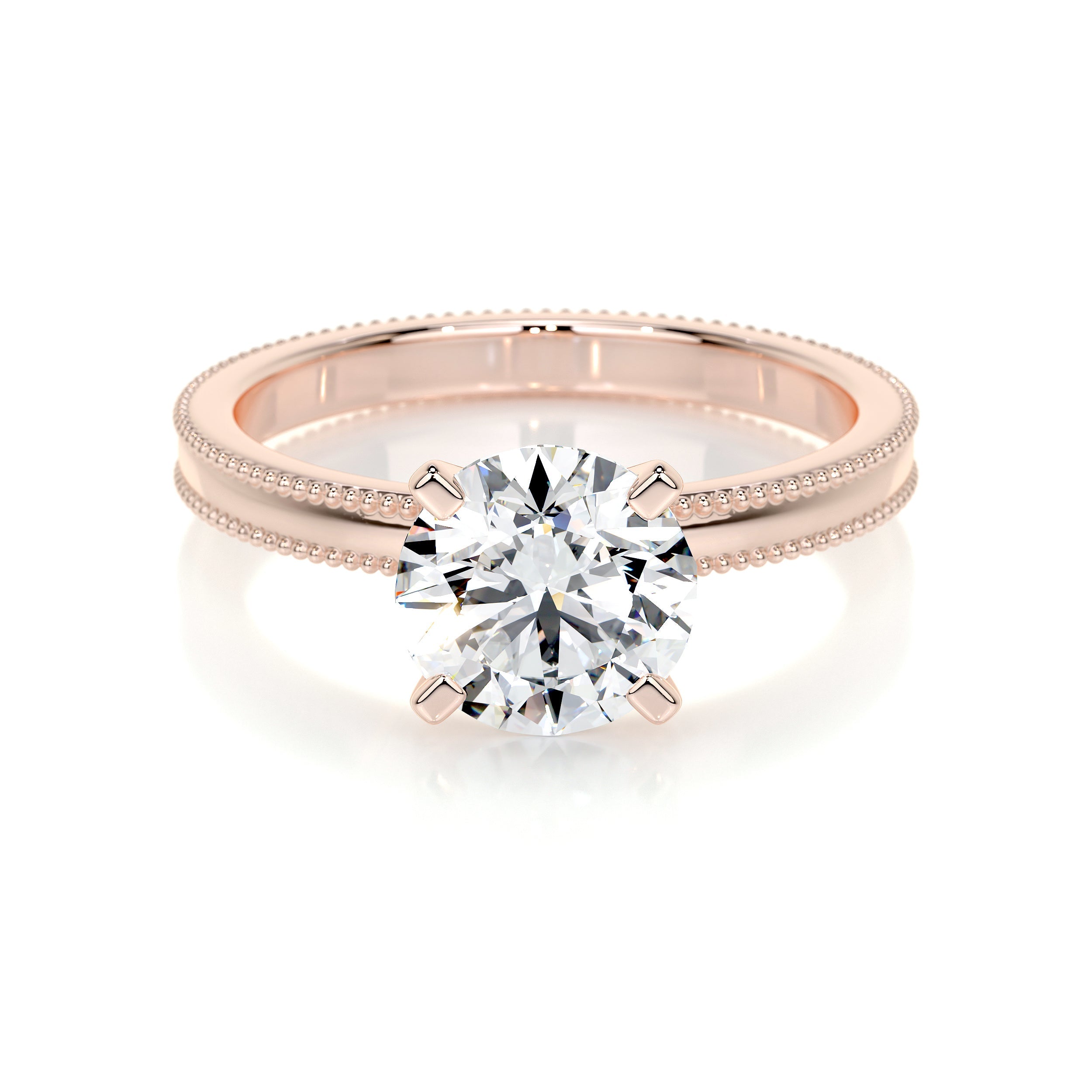 Charlie Lab Grown Diamond Ring -14K Rose Gold、mySite、hinf8tx79