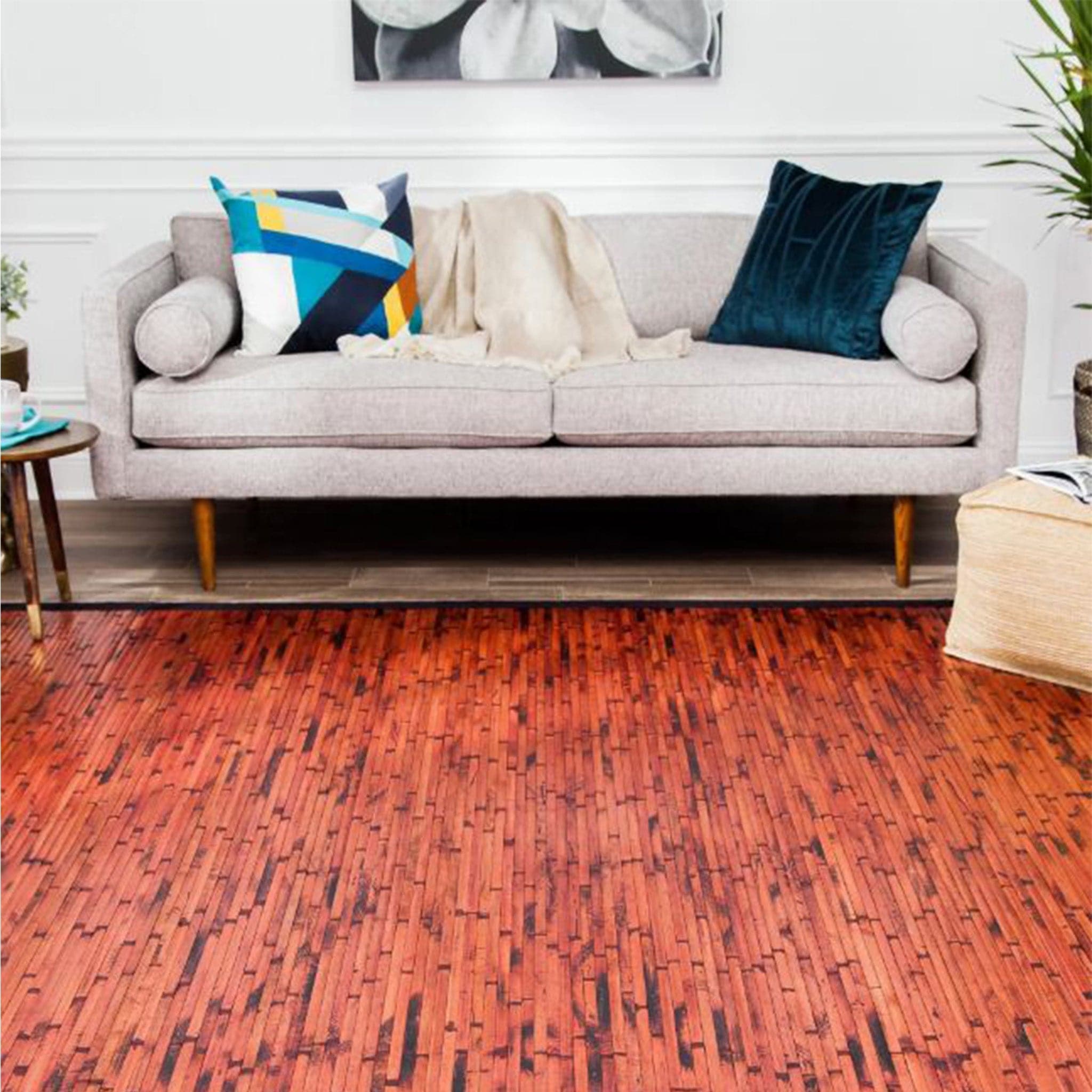 Cobblestone Mahogany Bamboo Rug、mySite、neckold