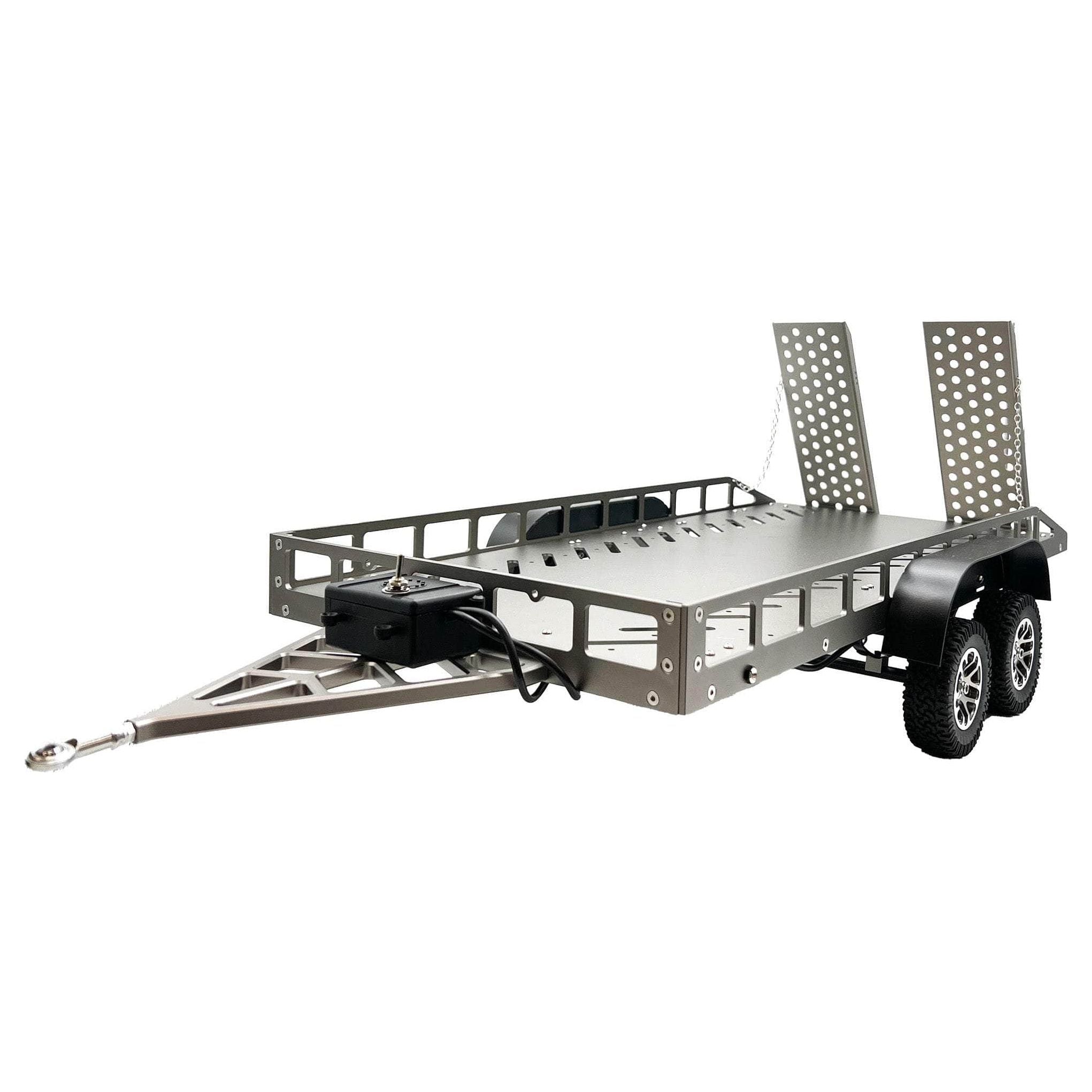  Bold R/C 1/10 Scale Full Metal Trailer Kit with LED Lights and Black or Titanium Finish、mySite、merchandisen