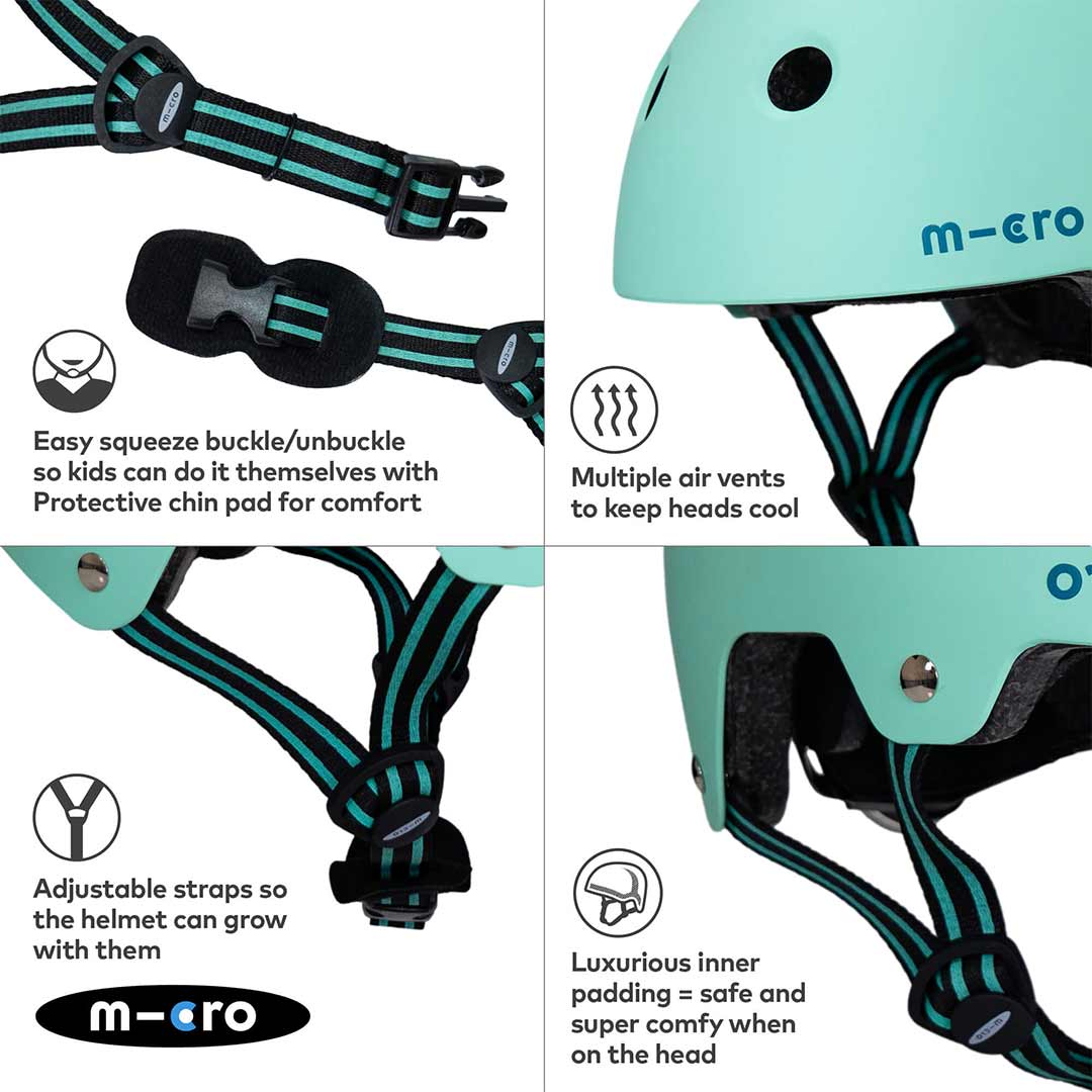 Micro Scooters Eco Matt Helmet - Mint、mySite、merchandisen