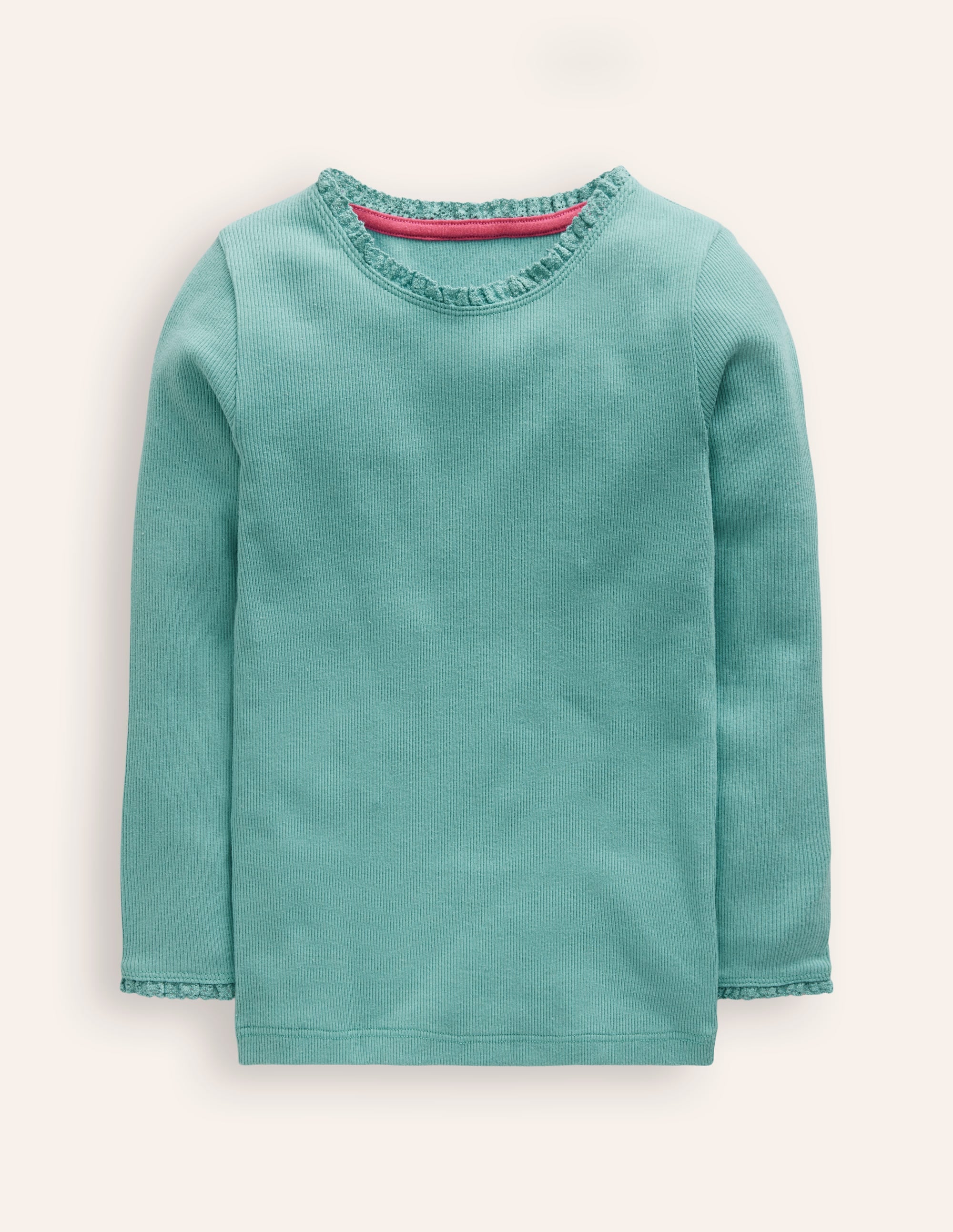  Ribbed Long Sleeve T-Shirt-Brook Blue、mySite、ashleygrahame