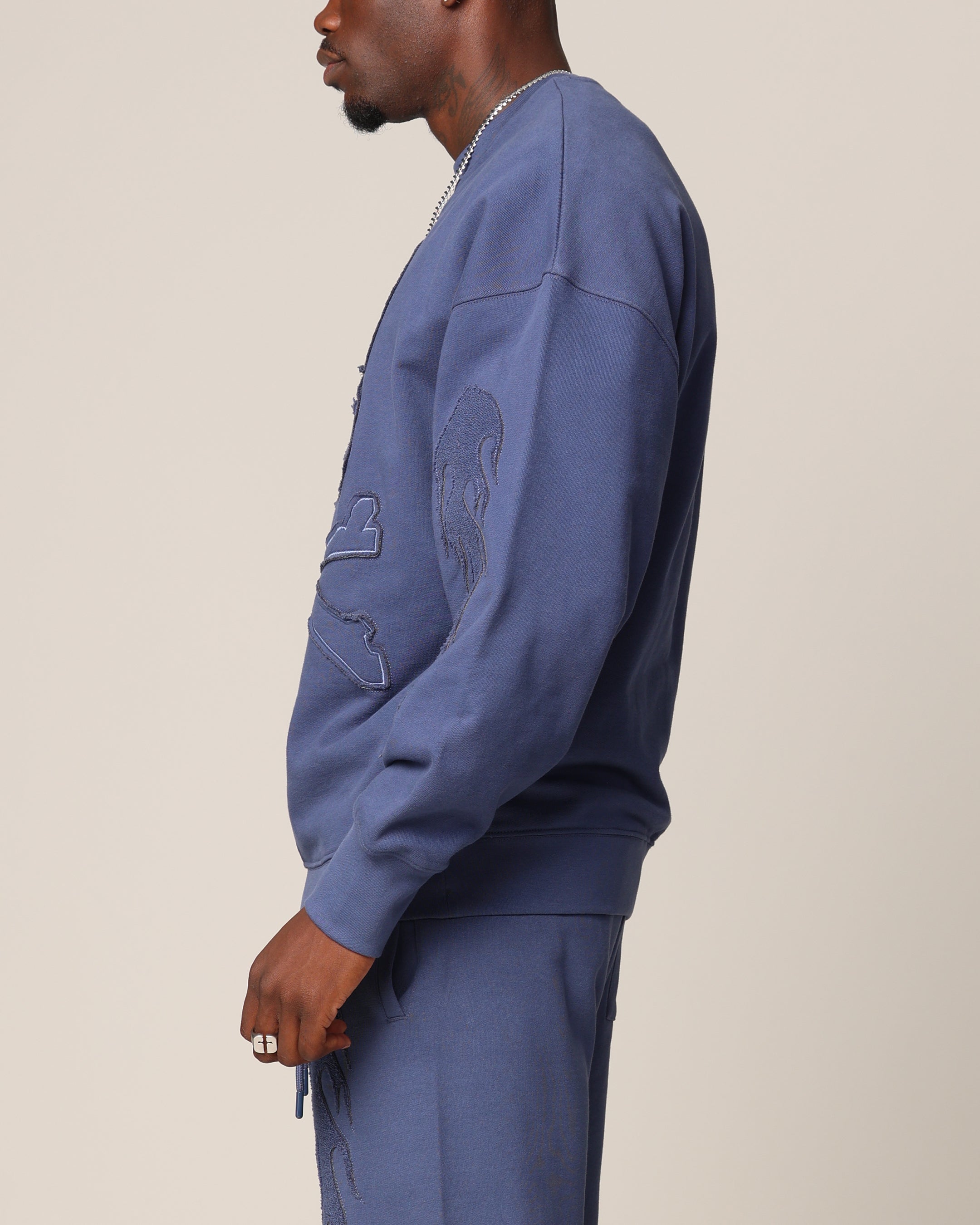 Saint Morta Hellfire Boxy Crewneck Petrol Blue、mySite、zt4zffjzw