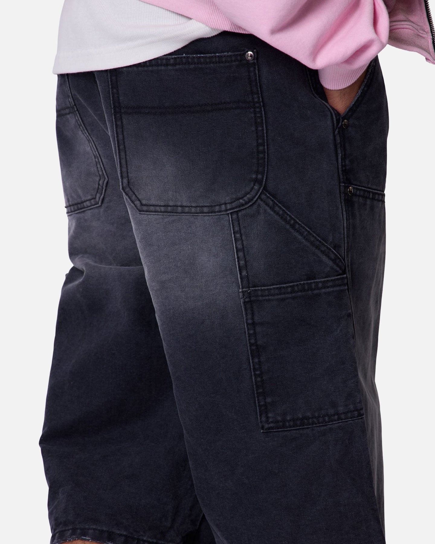 MNML Ultra Baggy Carpenter Shorts Washed Black、mySite、zt4zffjzw