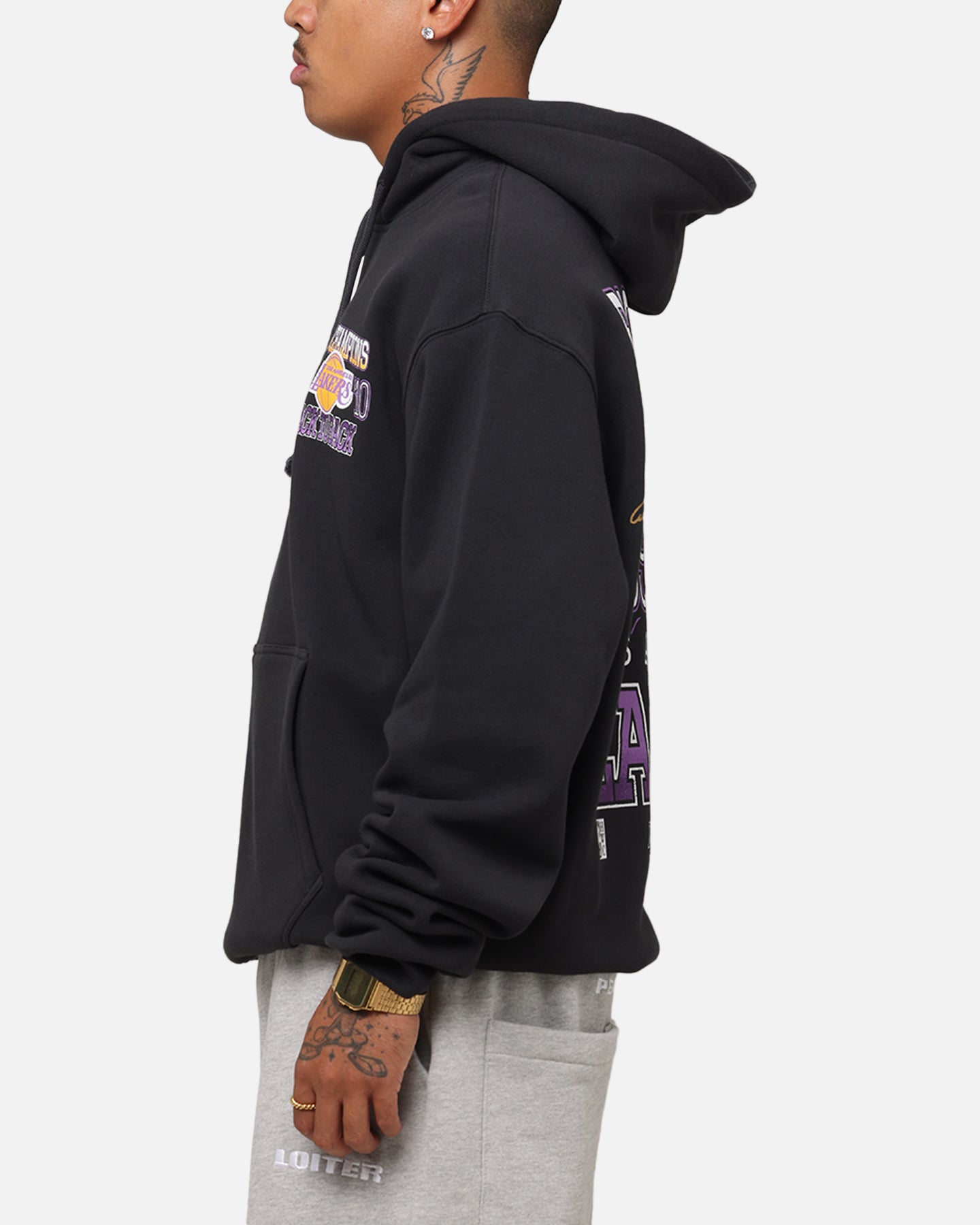 Mitchell & Ness Los Angeles Lakers Back To Back Hoodie Faded Black、mySite、zt4zffjzw