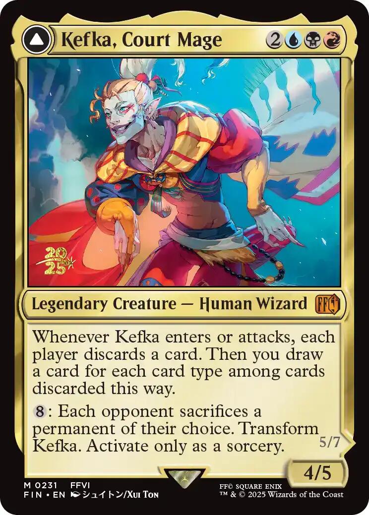 Kefka, Court Mage // Kefka, Ruler of Ruin FINAL FANTASY Prerelease Promo、mySite、waistdrama