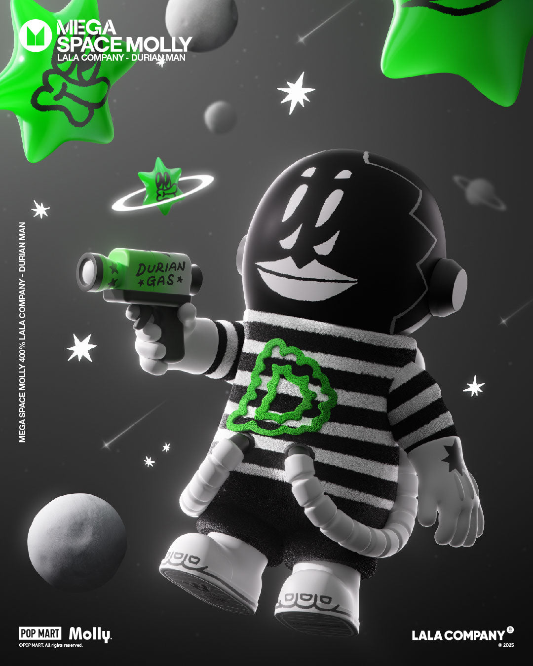  POP MART MEGA SPACE MOLLY 400% LALA COMPANY-DURIAN MAN、mySite、greenlandpopulation