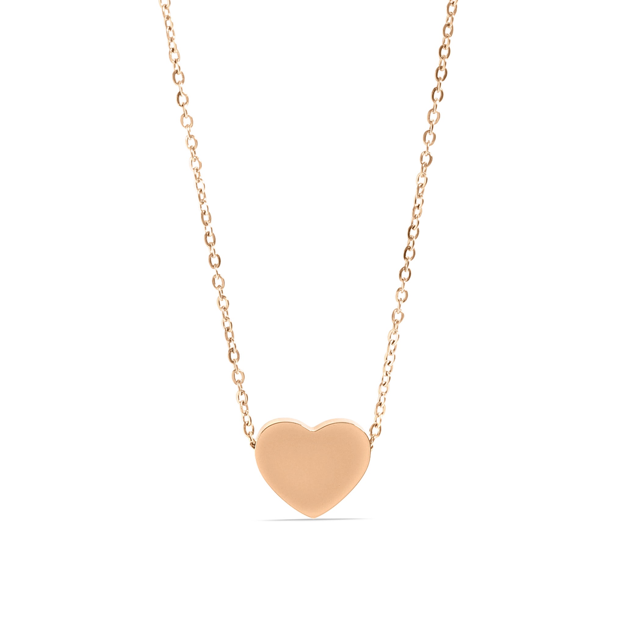 18K Gold PVD Stainless Steel Blank Heart Necklace / SBB0250、mySite、dreamappss
