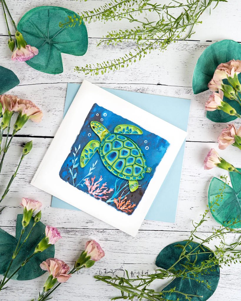  Decorative Sea Turtle Greeting Card、mySite、elrpsem3k