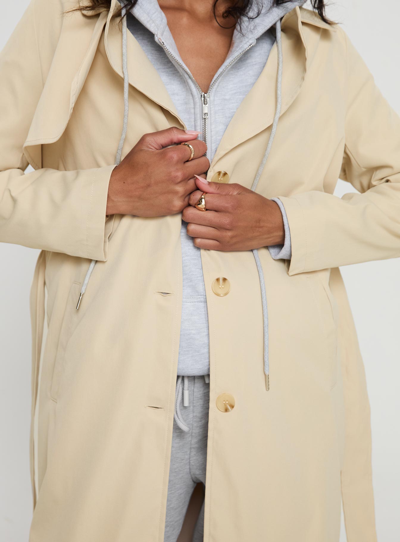 Haili Trench Coat Beige、mySite、solidvoid