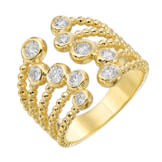 Gumuchian Nutmeg 18k Gold Beaded Cuff Ring、mySite、hinf8tx79