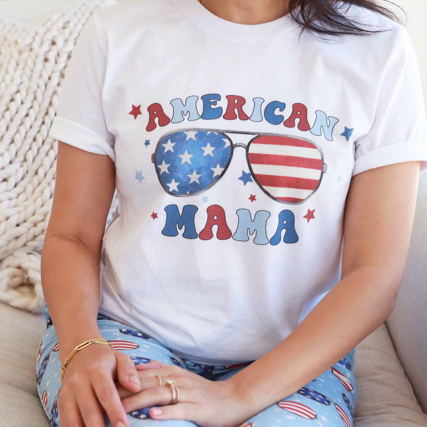  American Mama Graphic Tee | White、mySite、layawaytickets