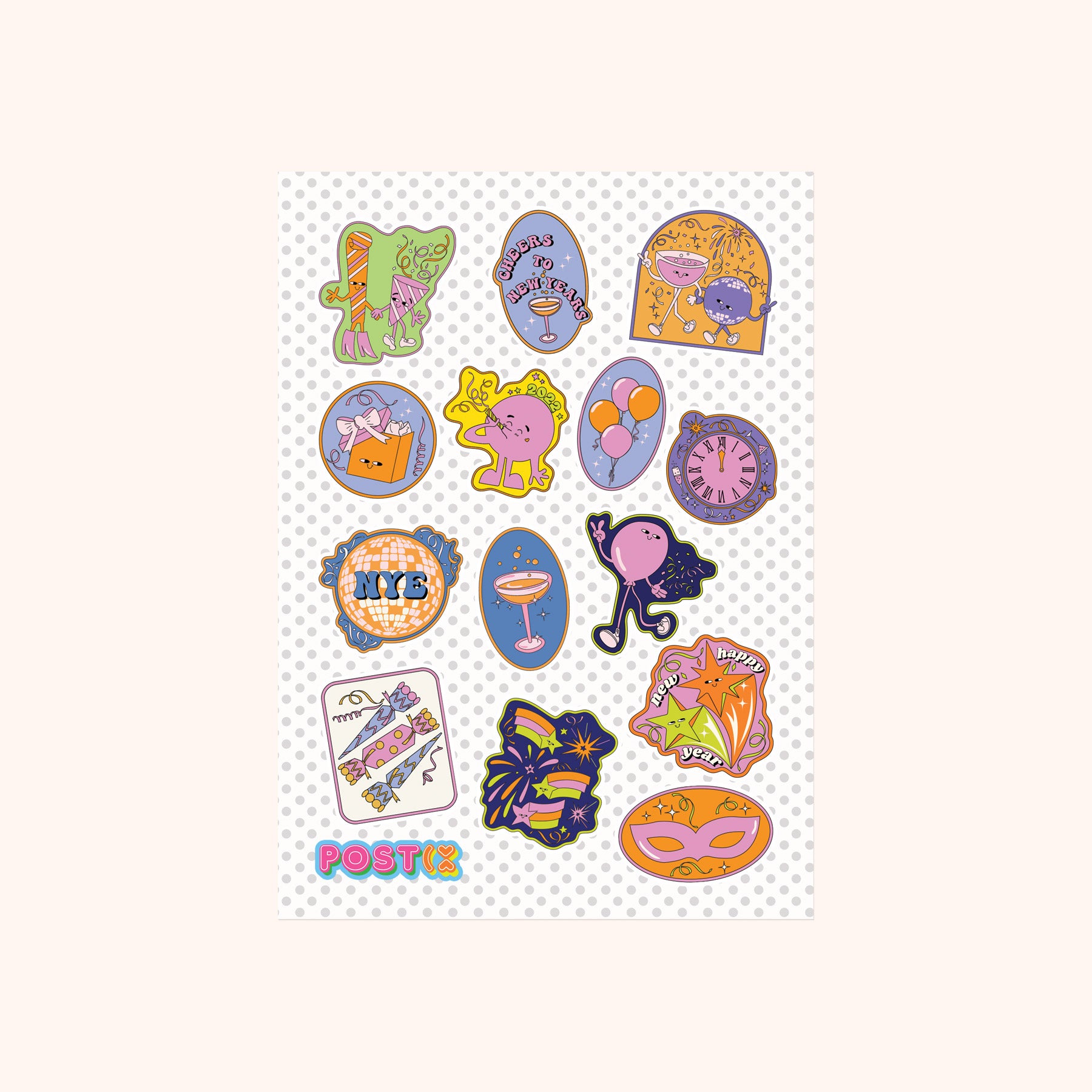  Cheers to New Years Sticker Sheet、mySite、ghnorth
