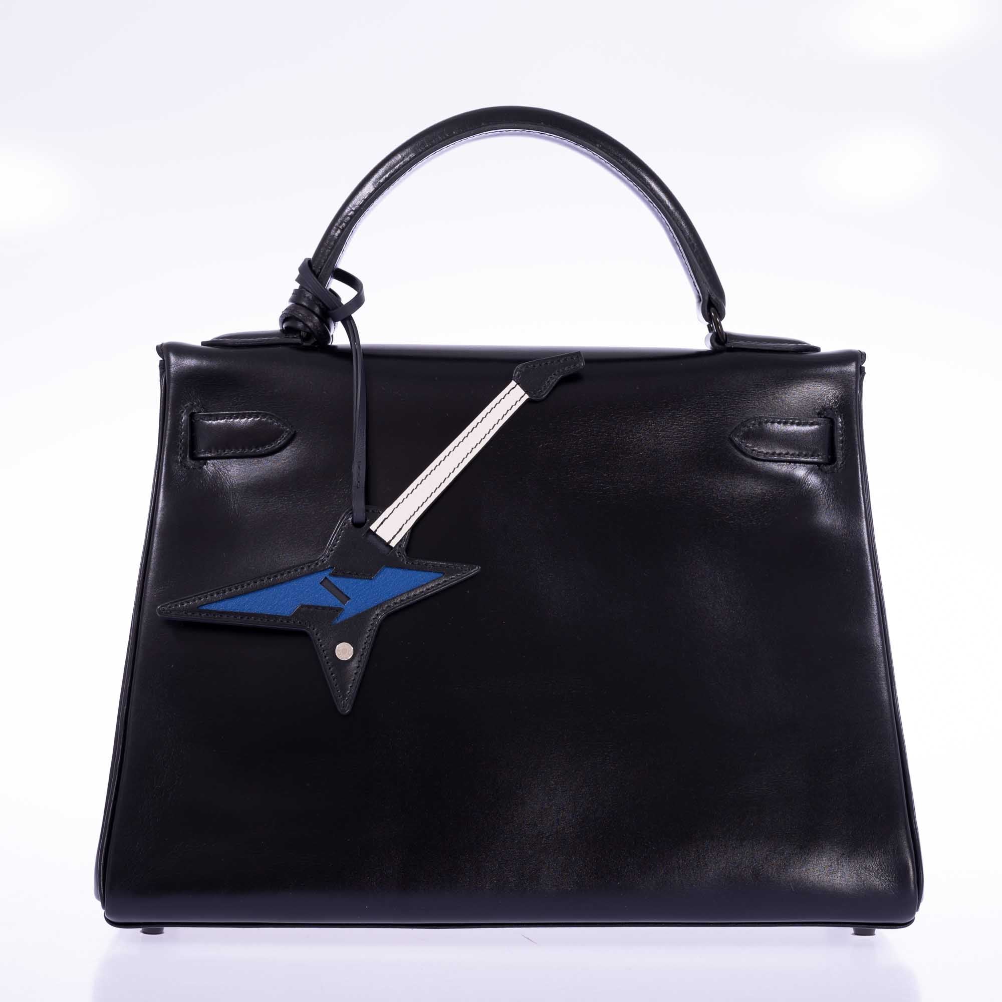 Hermès Kelly 32 Retourne So Black Box Leather Black PVD Hardware、mySite、garminoutage.com