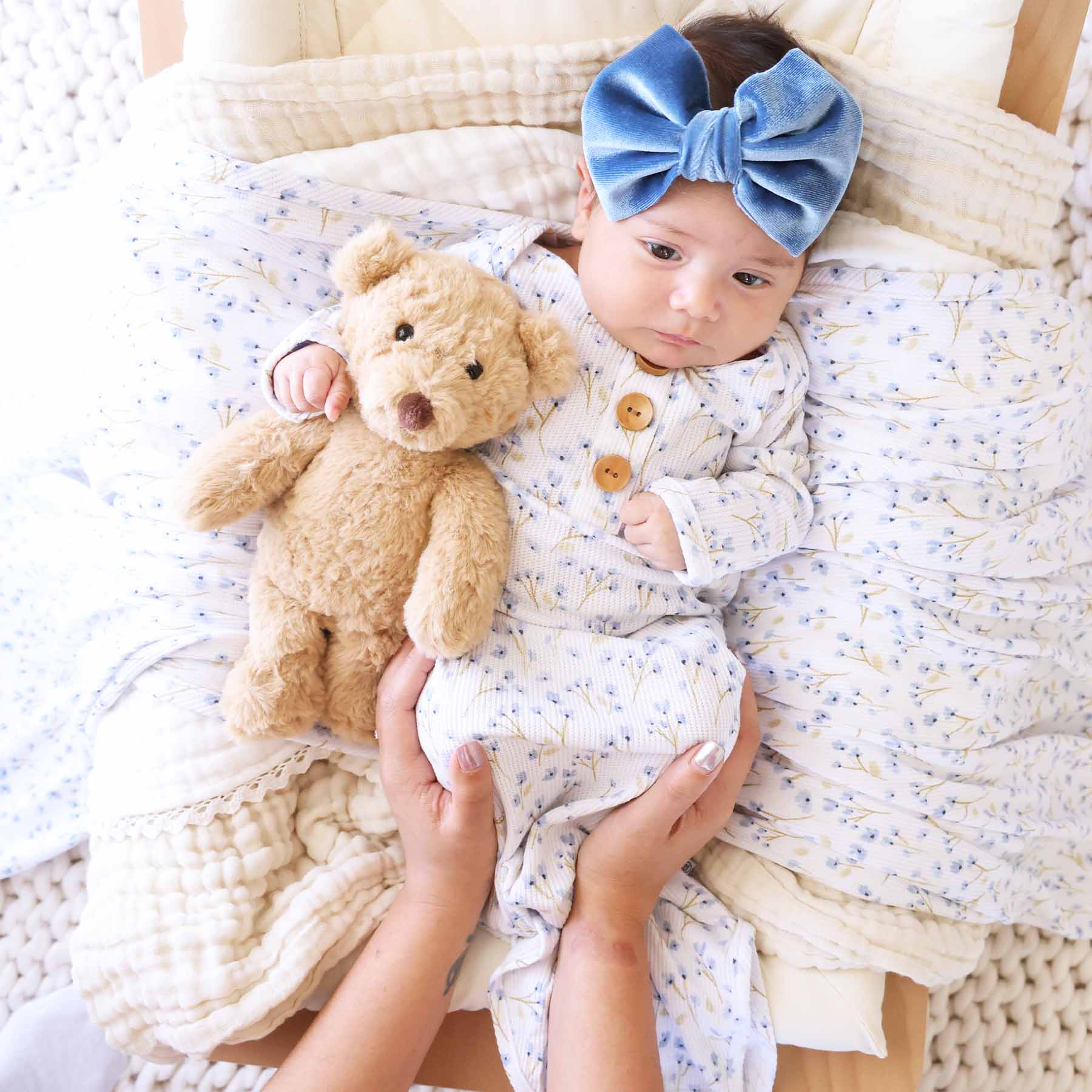  Blake's Blooms Bamboo Waffle Oversized Swaddle Blanket、mySite、layawaytickets