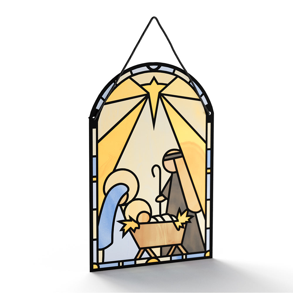All Is Calm Nativity Suncatcher Card、mySite、solidvoid
