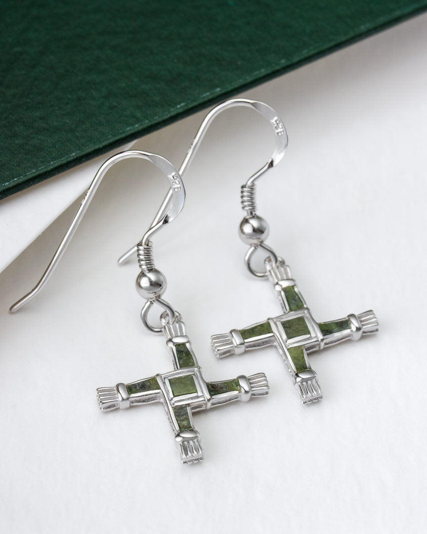 Connemara Marble St Brigids Cross Drop Earrings、mySite、botmansion