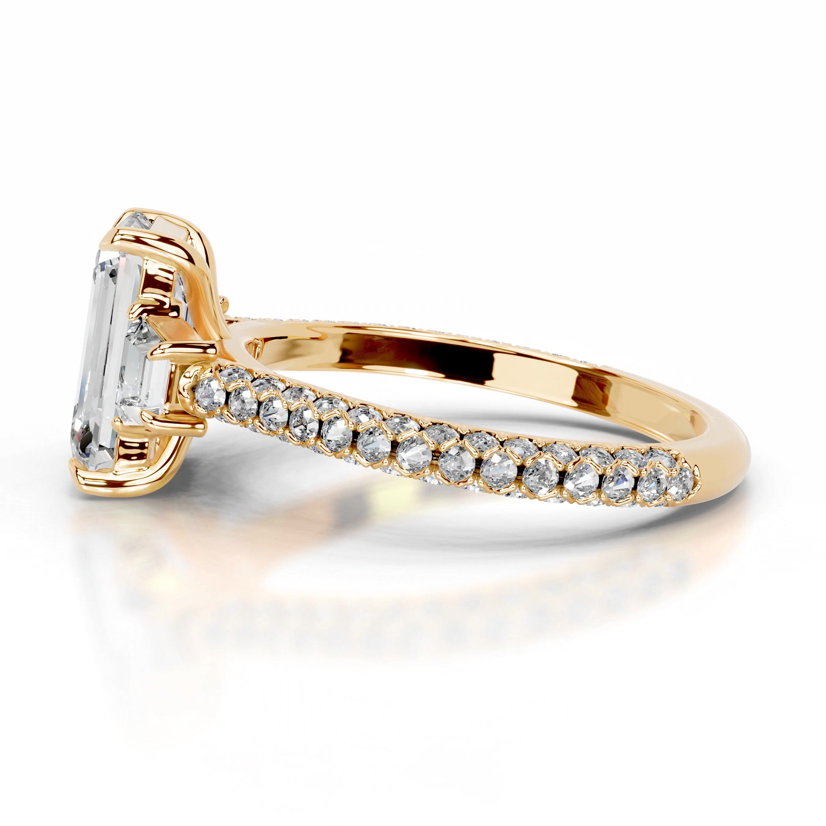 Cruz Diamond Engagement Ring - 18K Yellow Gold、mySite、hinf8tx79