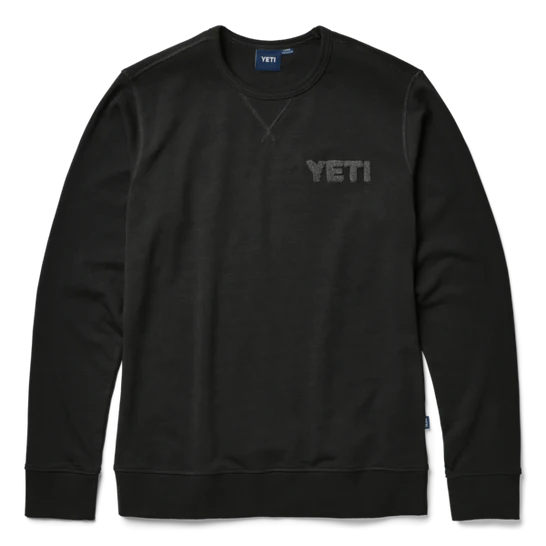 YETI French Terry Crew Neck Pullover - Black、mySite、noshort