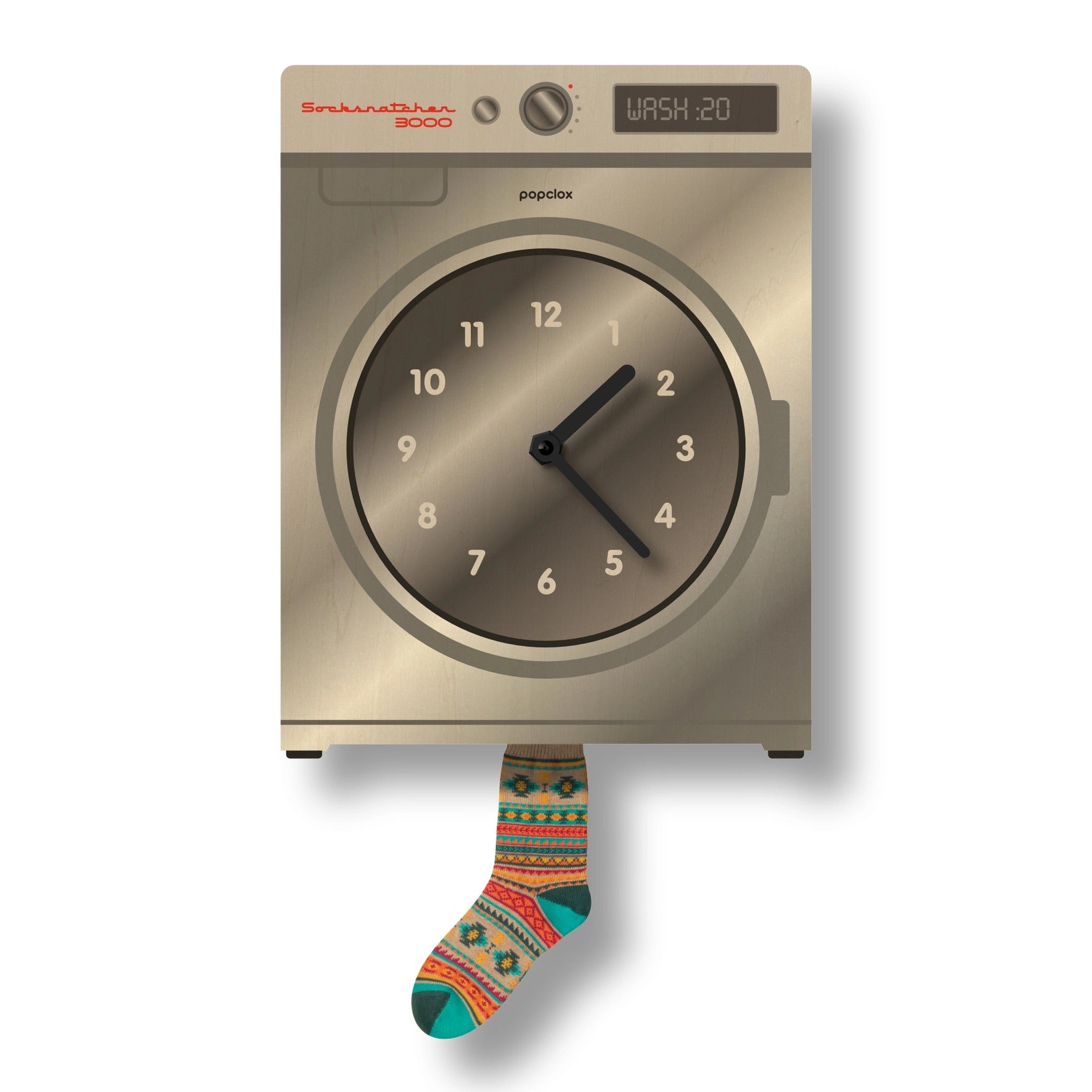 Washing Machine Pendulum Clock - Wood、mySite、g9winljtr