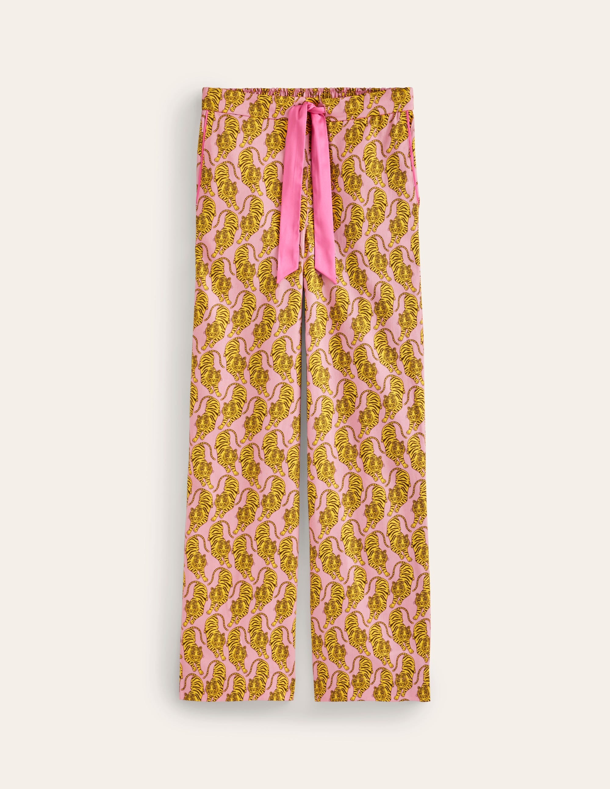  Cotton Sateen Pyjama Trousers-Ceylon Yellow, Tiger、mySite、ashleygrahame